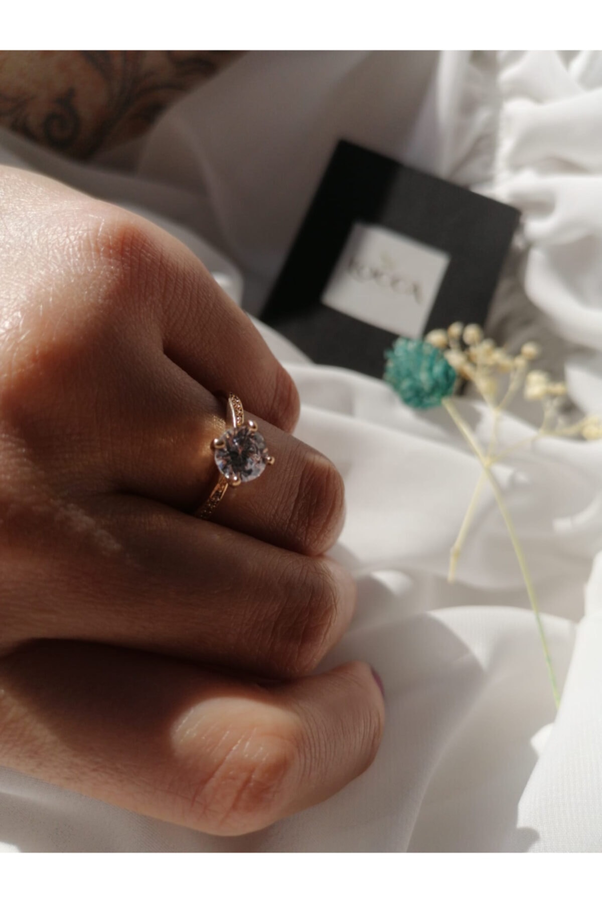 Locca Jewelry Gold Tektaş Yüzük