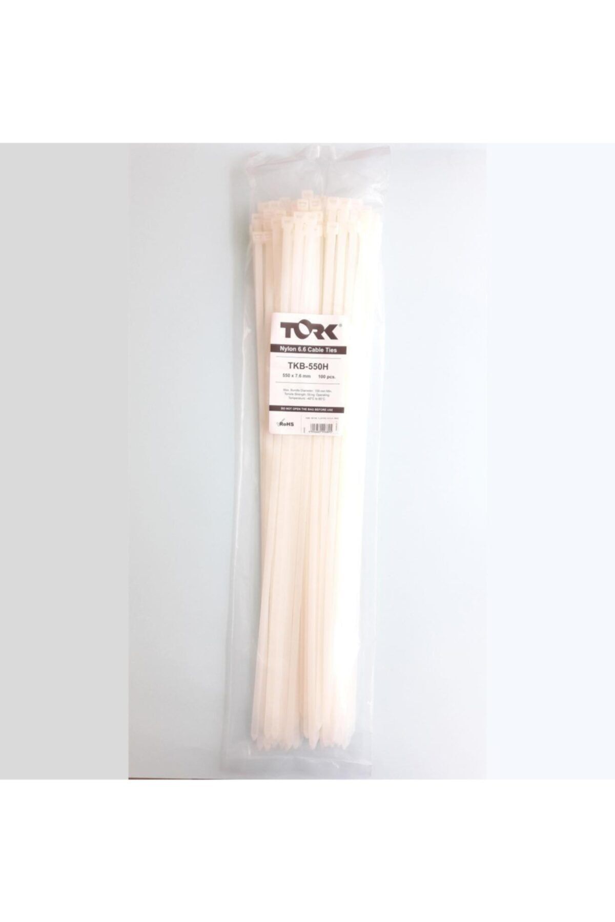 alfapazar Tork Beyaz Kablo Bağı 7,6x550