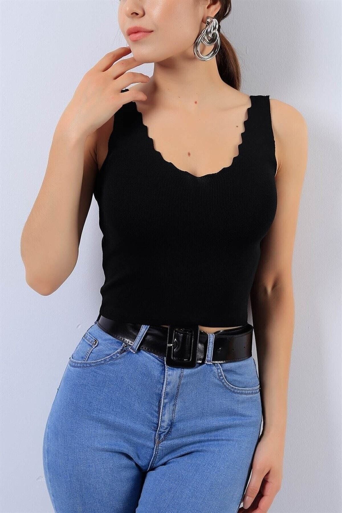 IŞILDA Kadın Siyah Body