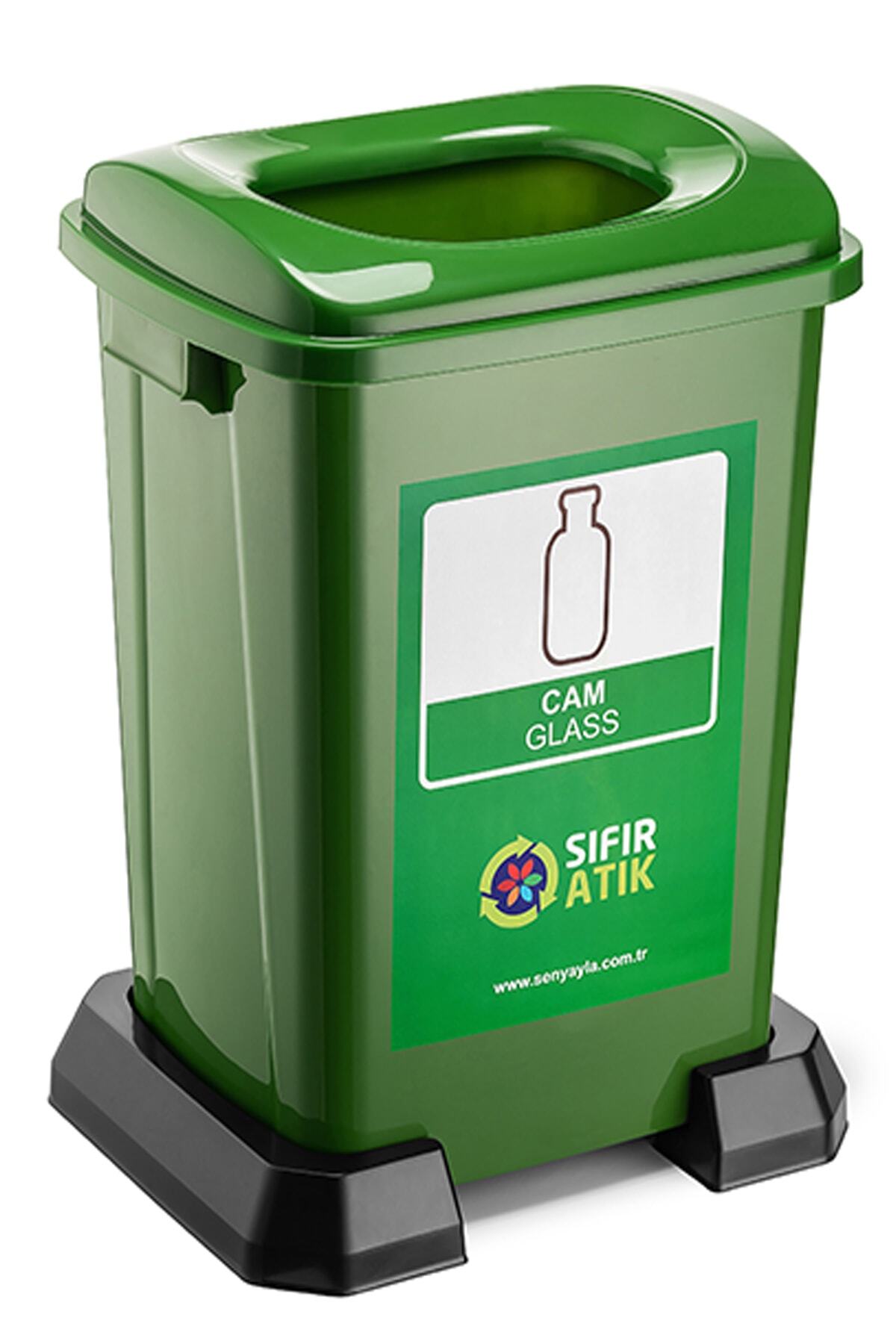 Şenyayla Plastik Geri Dönüşüm Kutusu 50lt.büyük Kapak (cam Atıkları) - 4395cmatk