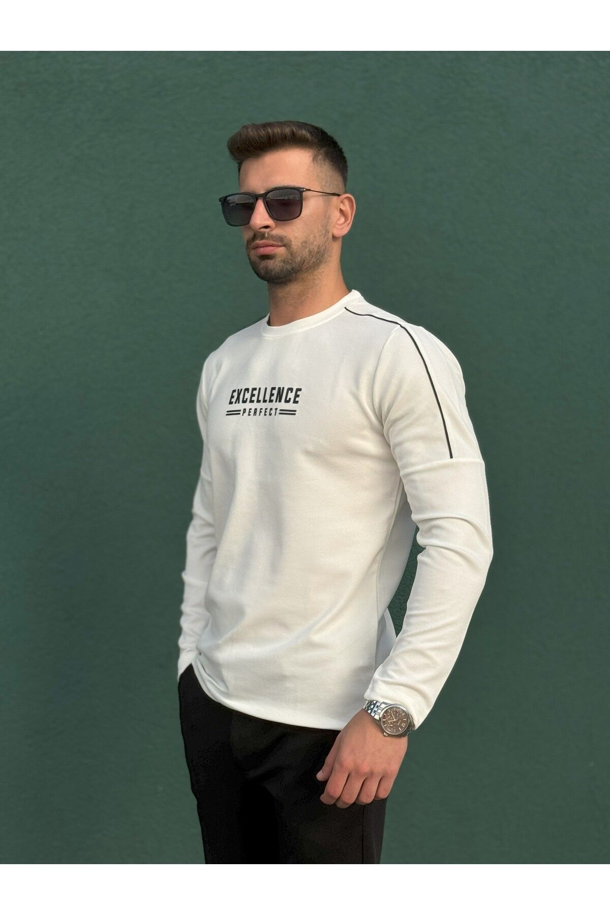 Baskılı Erkek Sweatshirt