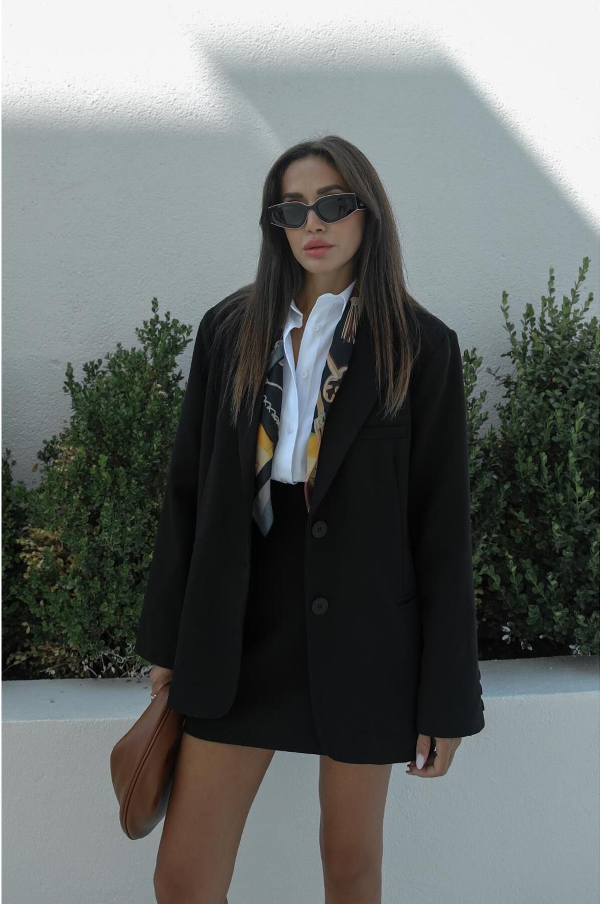 Siyah Oversize Blazer Ceket