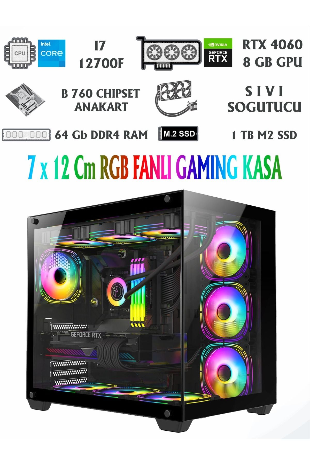 RAMTECHPERFECT B760 ÇİPSETİ7 12700F RTX 4060...