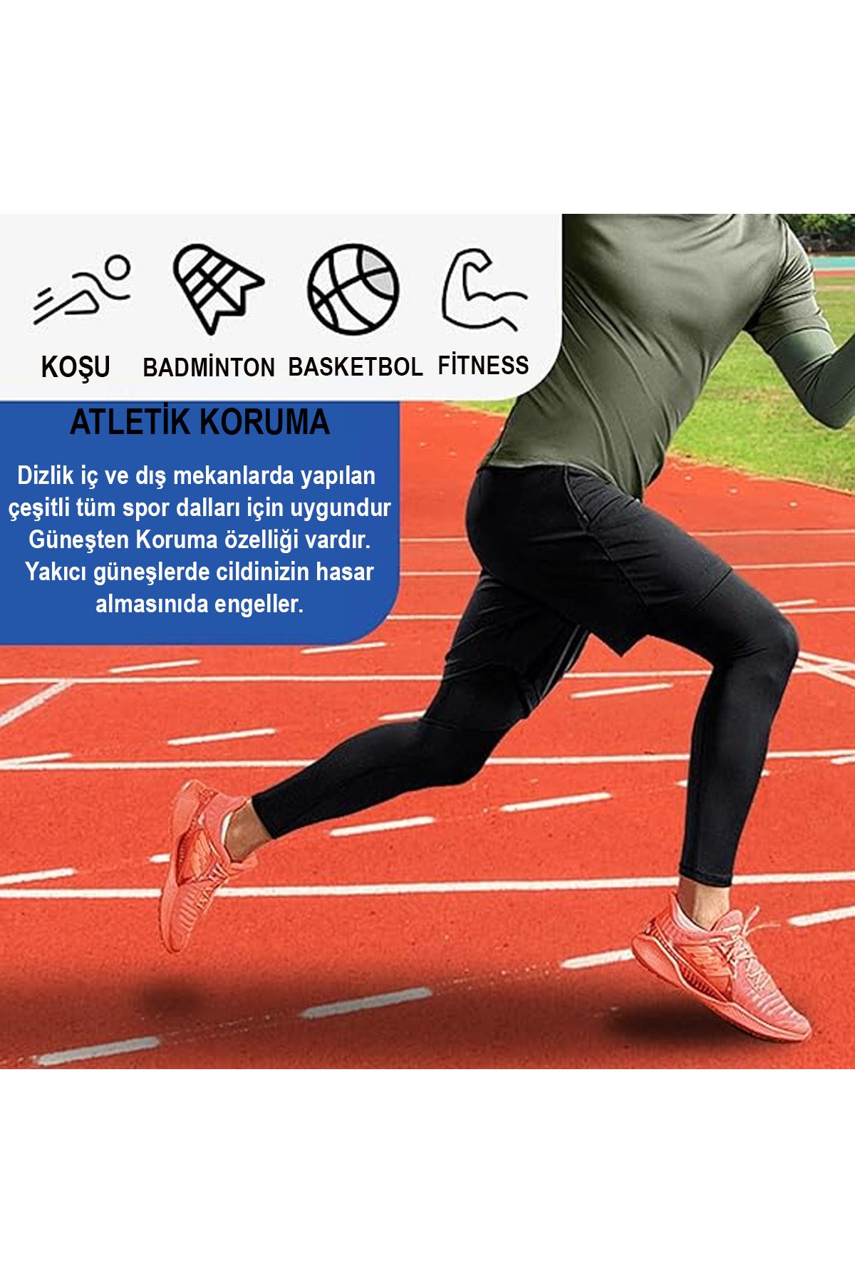 Basketbol Dizliği + Basketbol Kolluğu Korumasız Spor Dizlik Basketbol Kolluk Koşu Dizliği Fitness