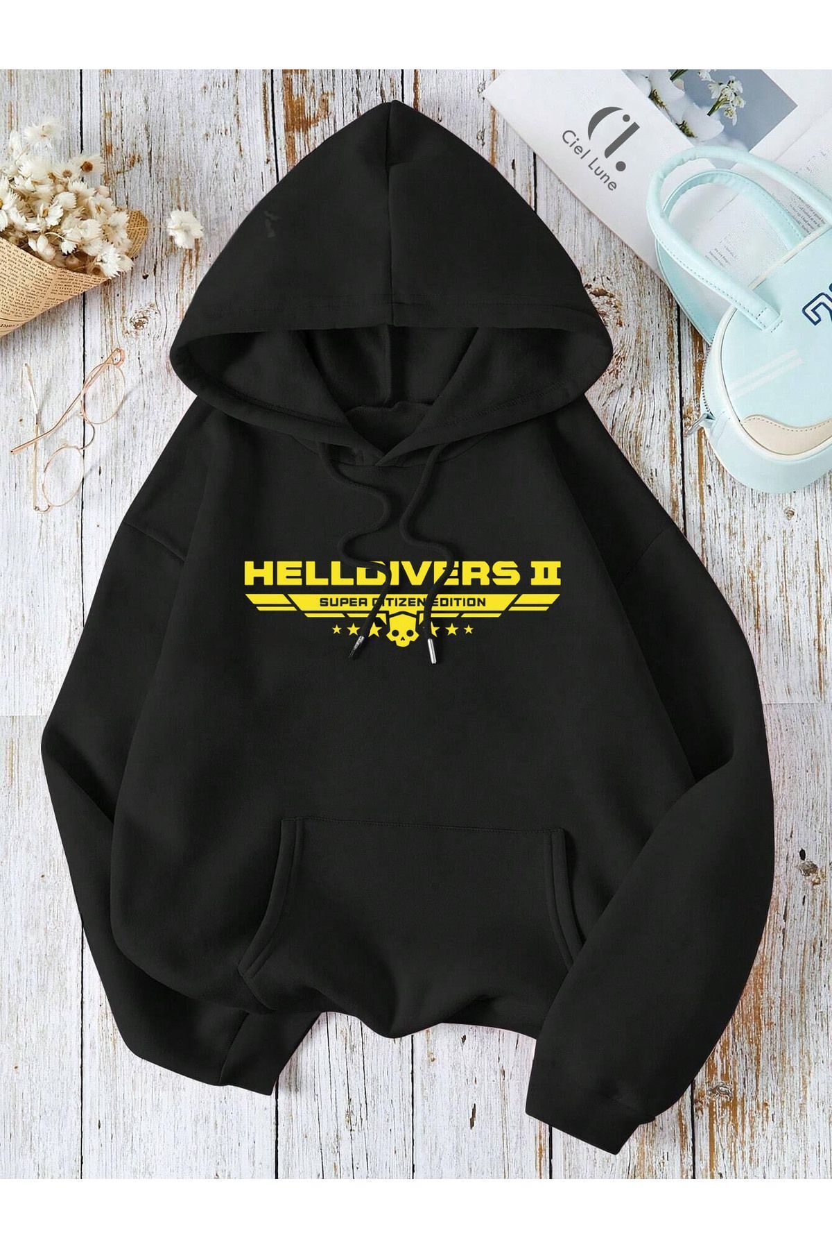 NEVERMIND Unisex Helldivers 2Oversize Baskılı...