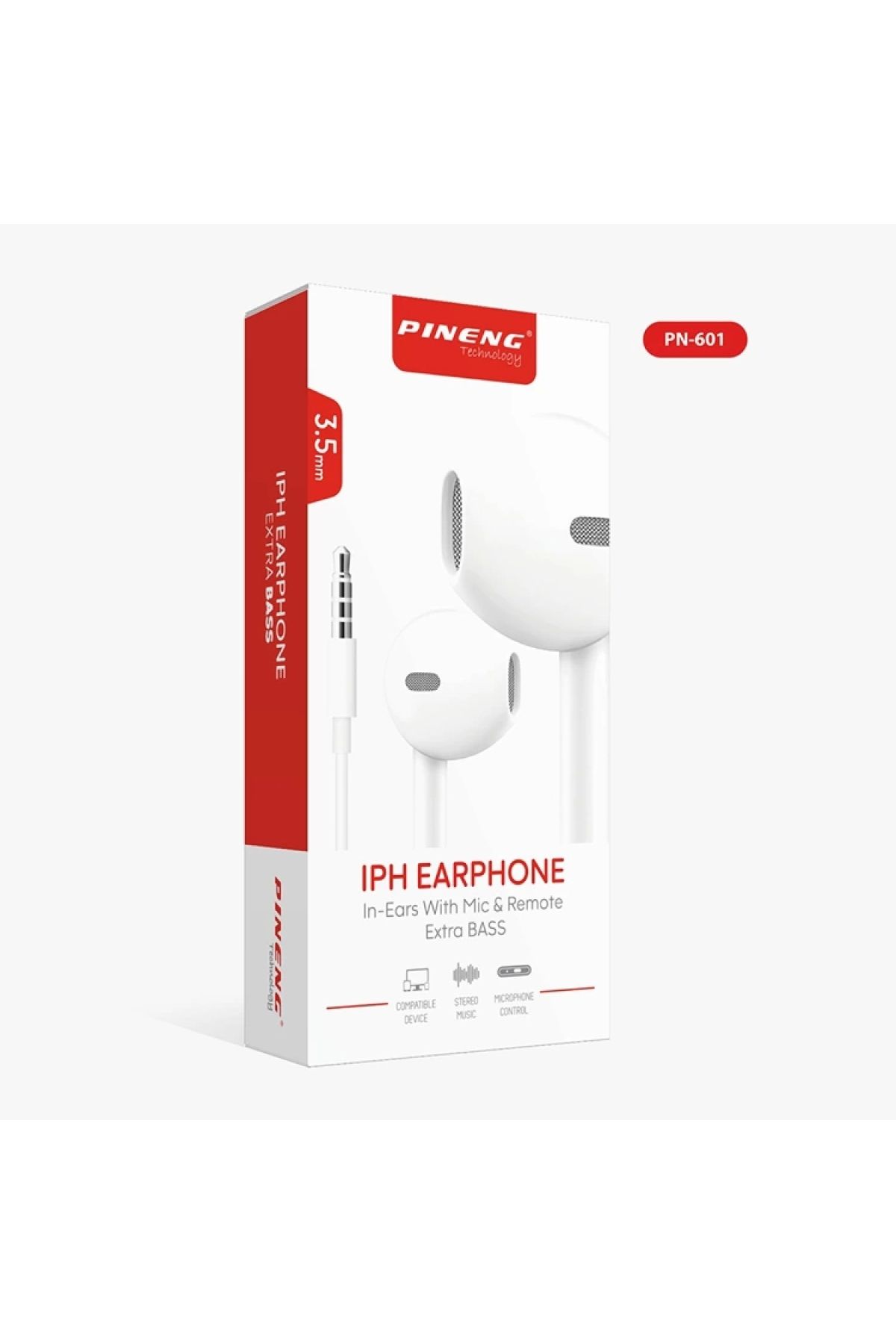 Pineng Iph Earphone ExtraBass Stereo Jack Kul...