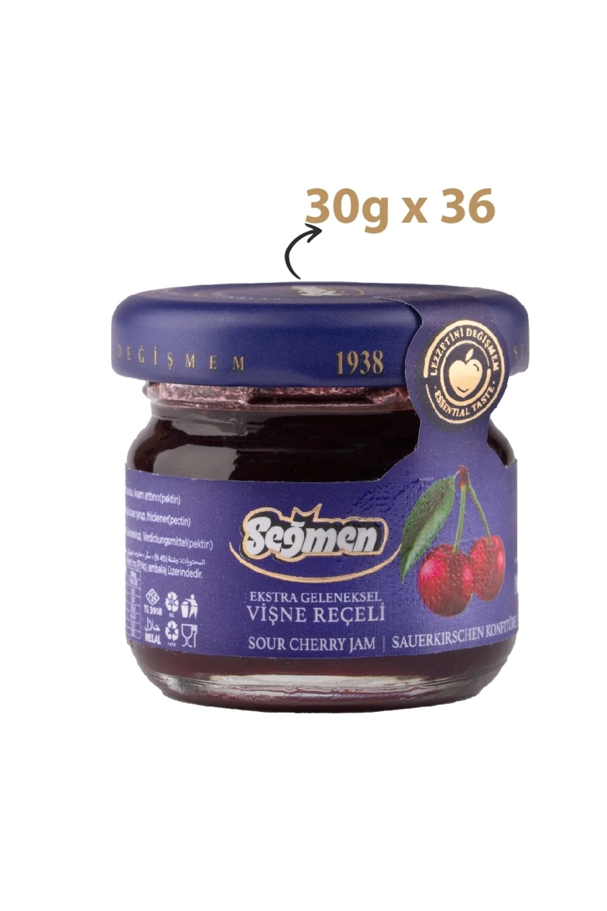 Seğmen Vişne Reçeli Kavanoz30g (36'lı)