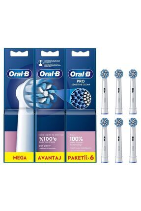 Pro Sensitive Clean 6lı Diş Fırçası Yedek B- Image 0