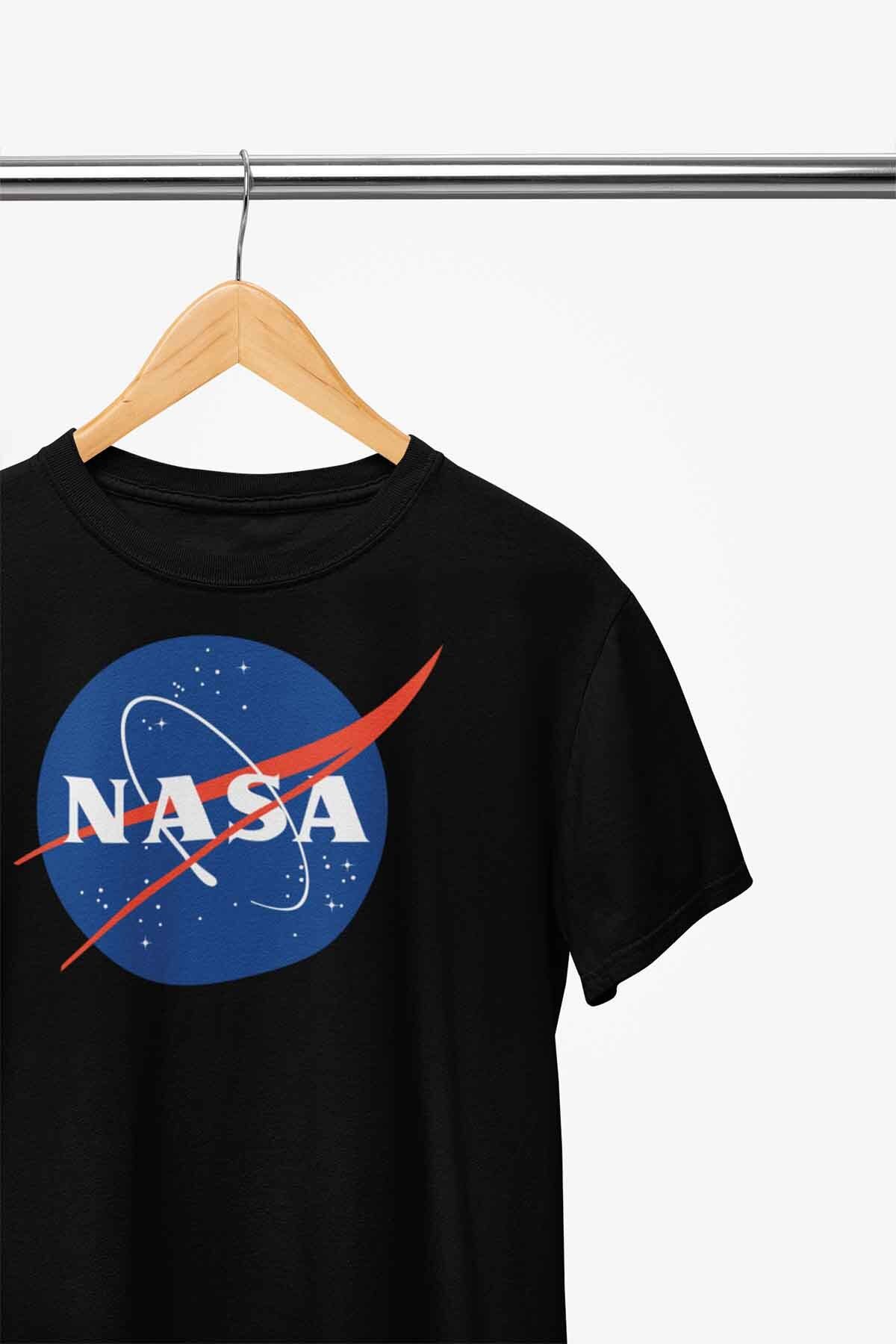 Uzay Temalı Nasa Baskılı Beyaz Unisex T-Shirt