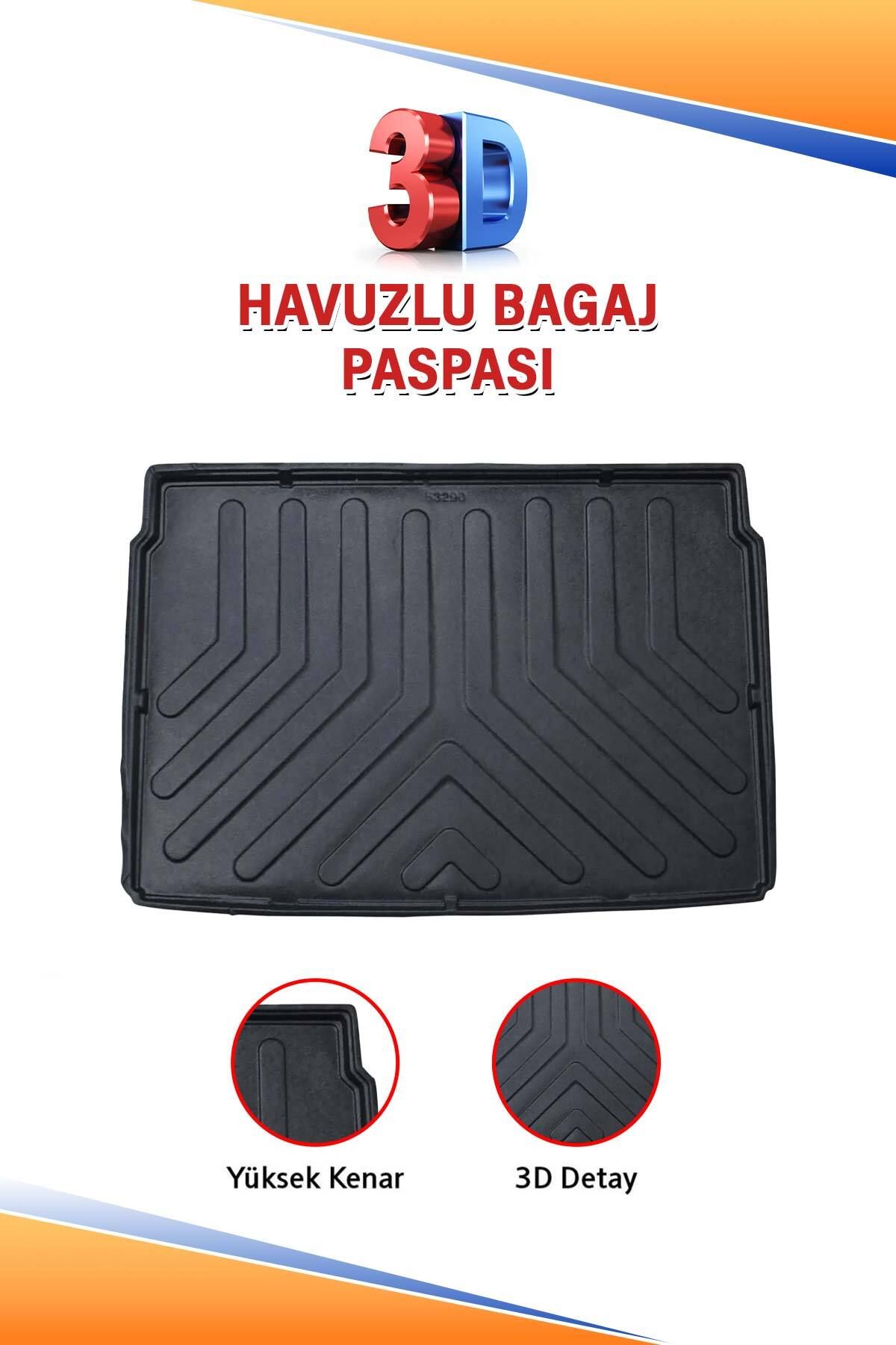 Rizline Peugeot 2008 2020 Sonrası Üst Kısım Uyumlu 3D Bagaj Havuzu 8682578004639, Oto Kokusu Hediye