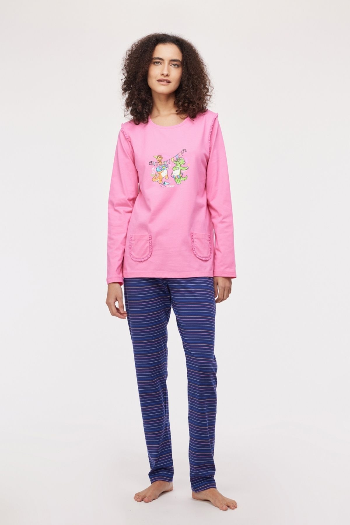 WoodyKadın Pijama-Plg -453-Pembe