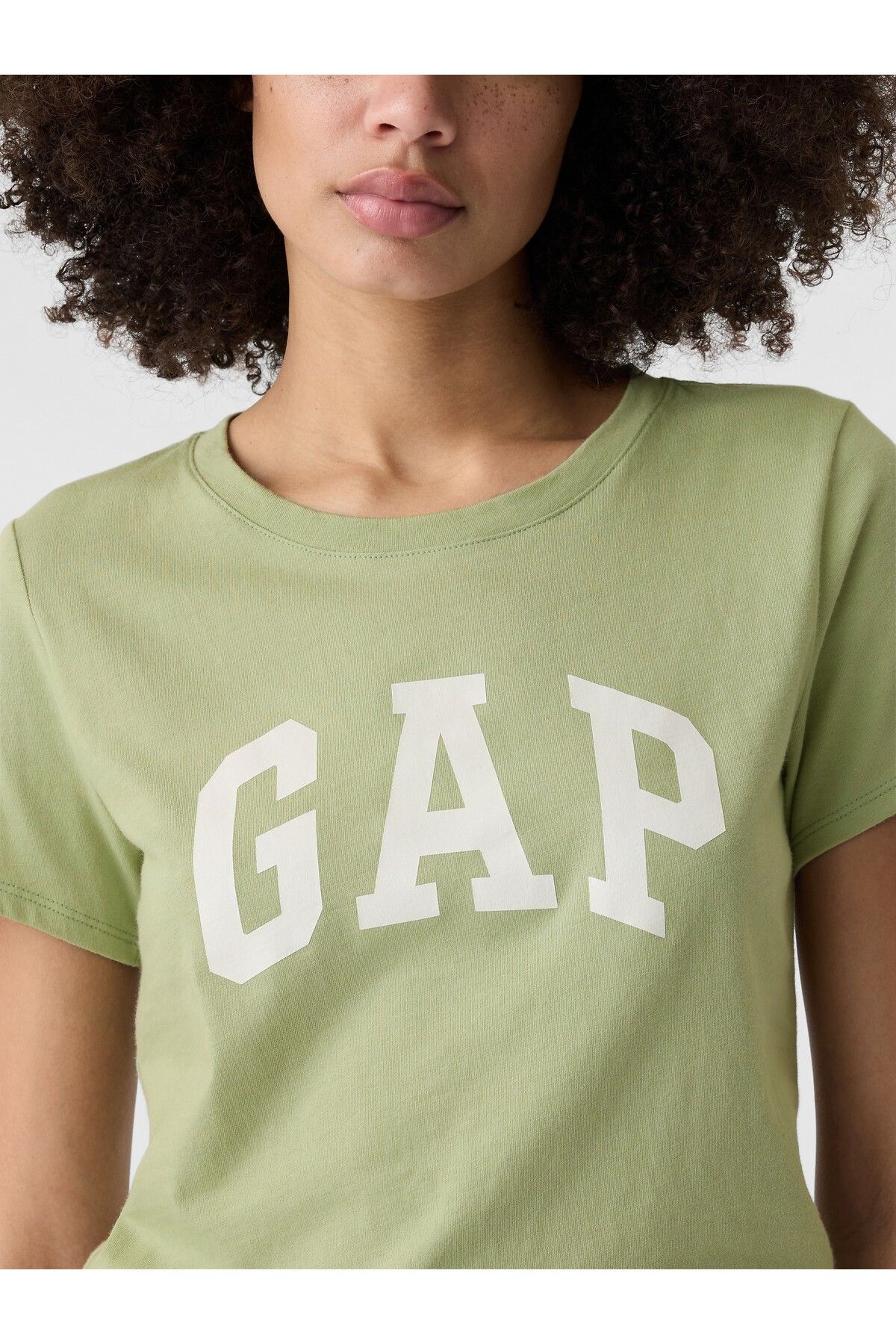 Kadın Yeşil Gap Logo T-Shirt