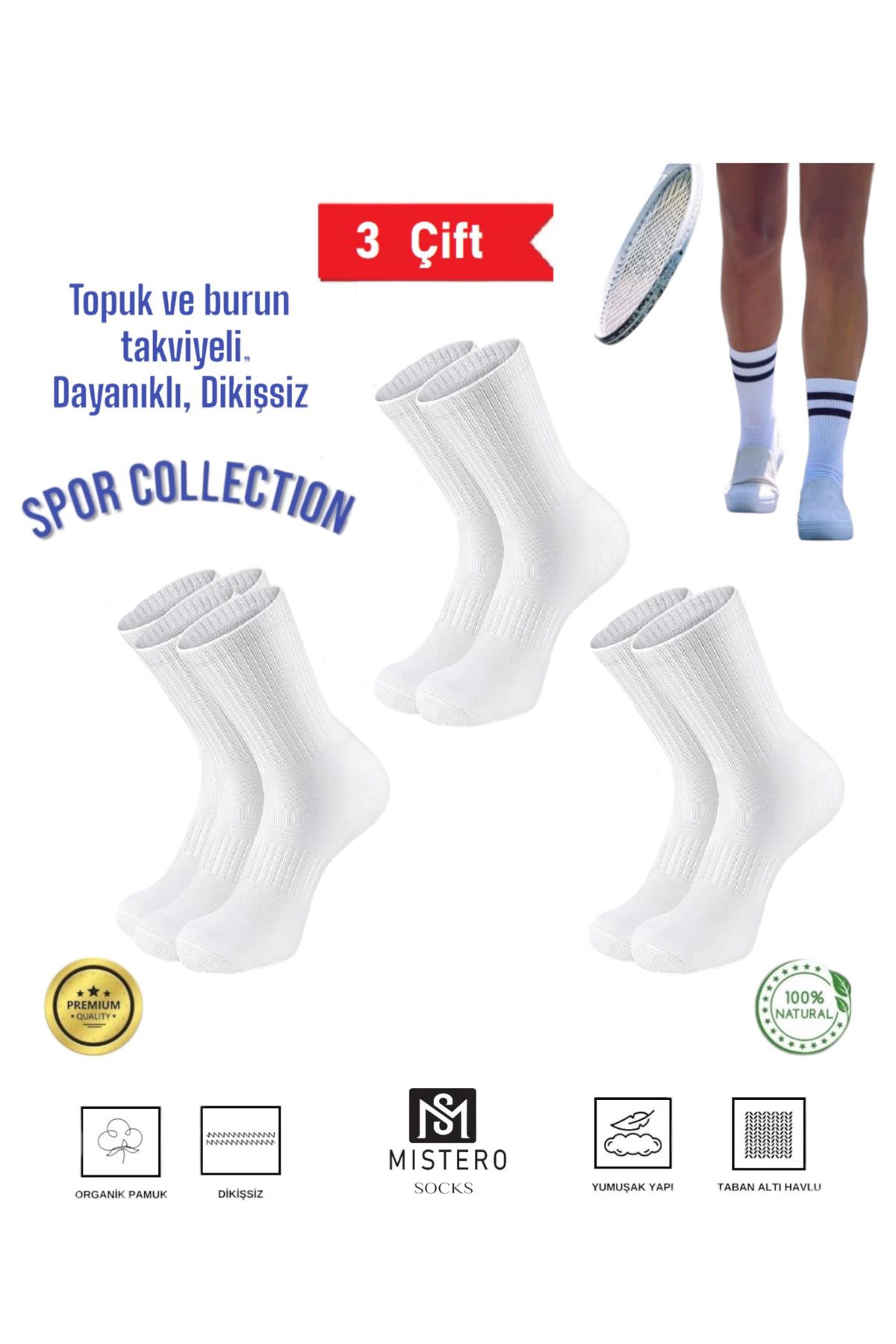 MISTERO SOCKSBambu SporTenis, Antrenman, Koşu...