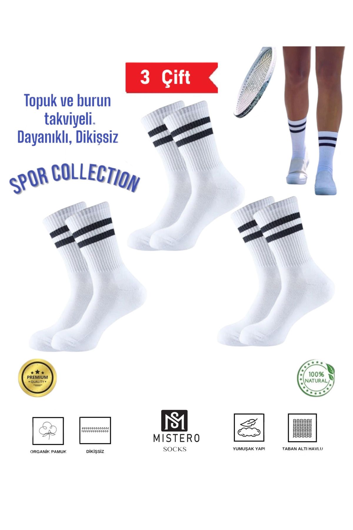 MISTERO SOCKSBambu SporTenis, Antrenman, Koşu...