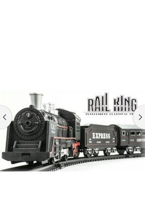 Pilli Işıklı Rayların Kralı Oyuncak Tren Seti Ekspres 13 Parça Image 0