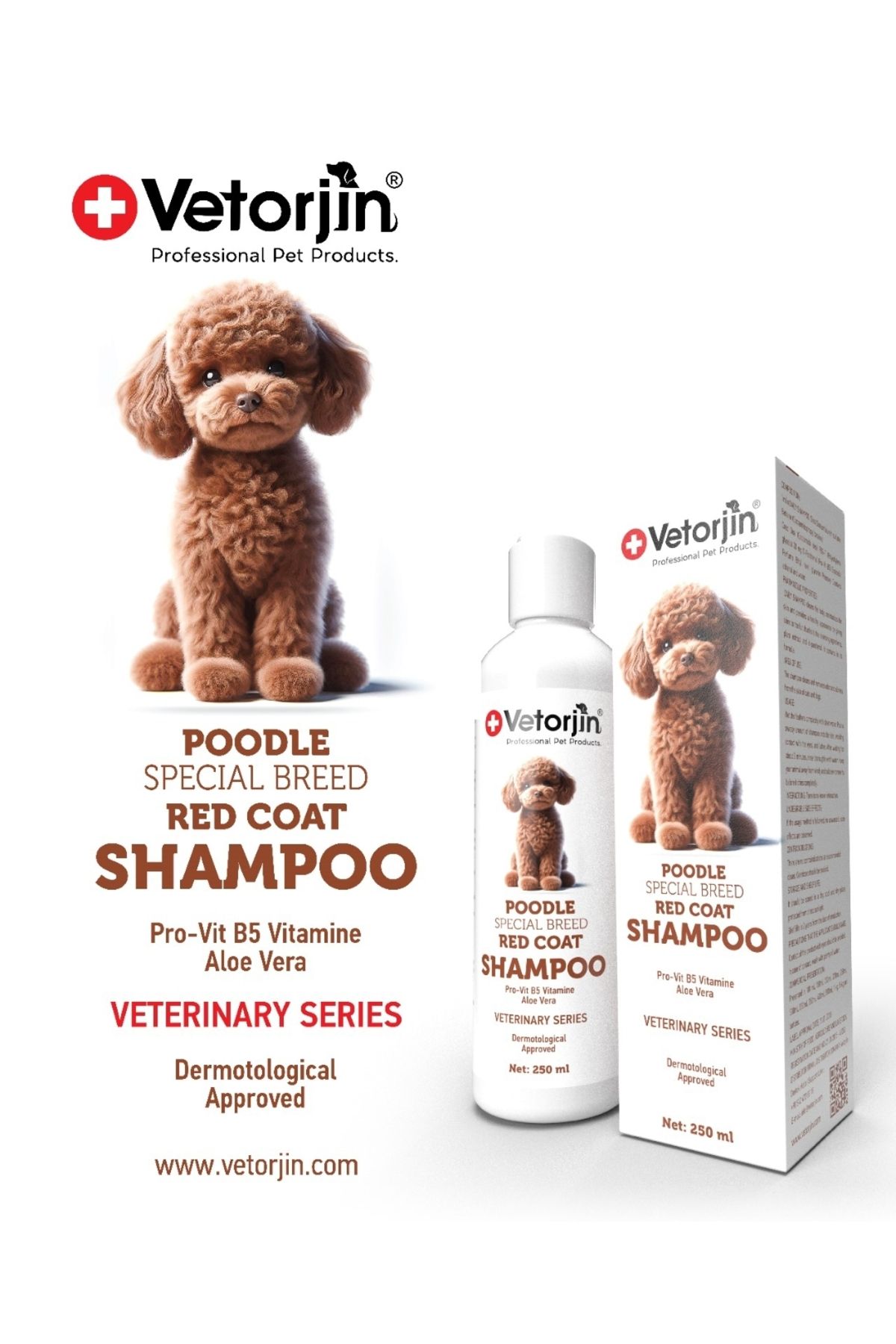 VetorjinPoodle Red CoatKızıl Tüylü Köpek Şamp...