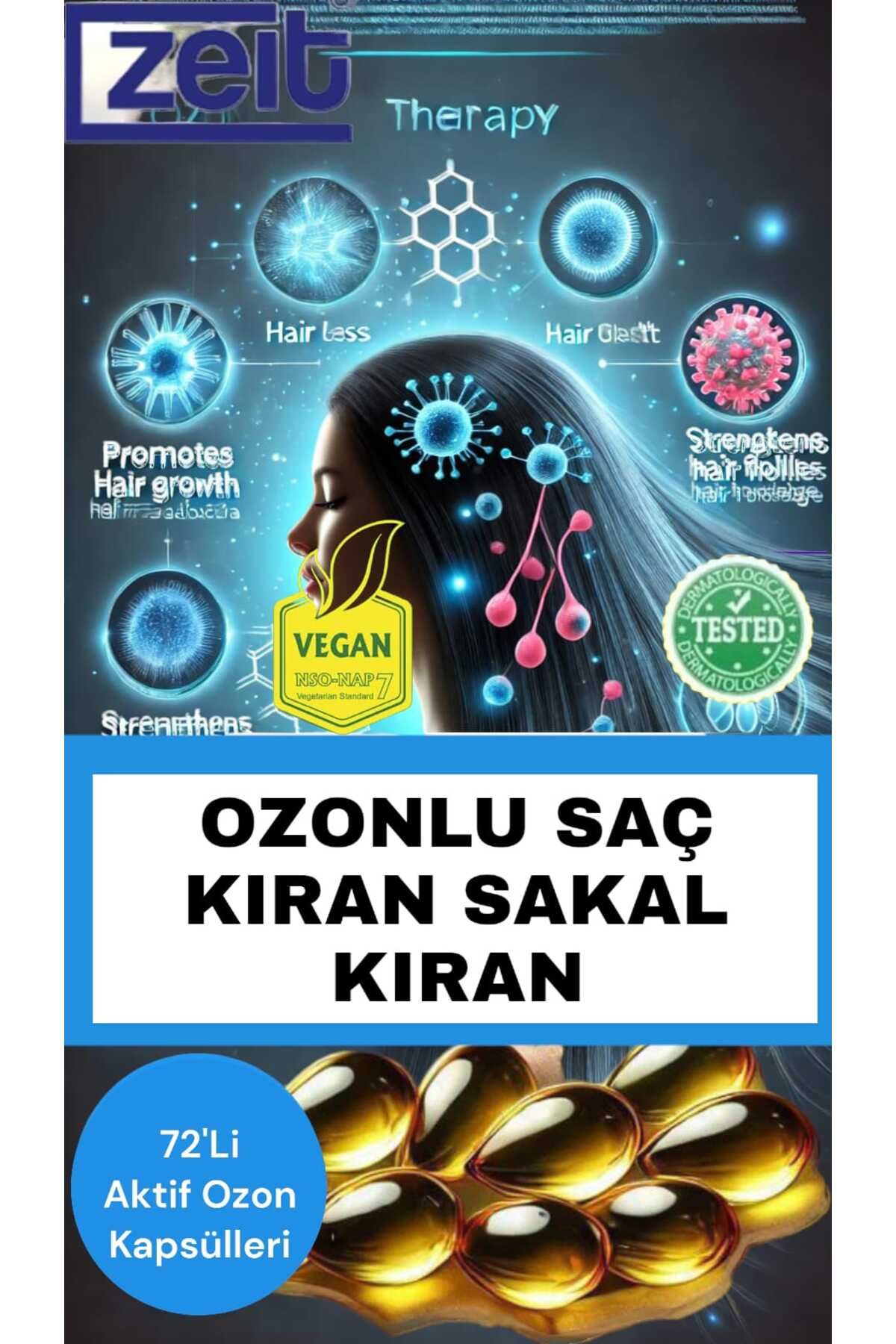 ZEİT OZON Ozonlu Saç BakımSerumu Saç Ve Sakal...