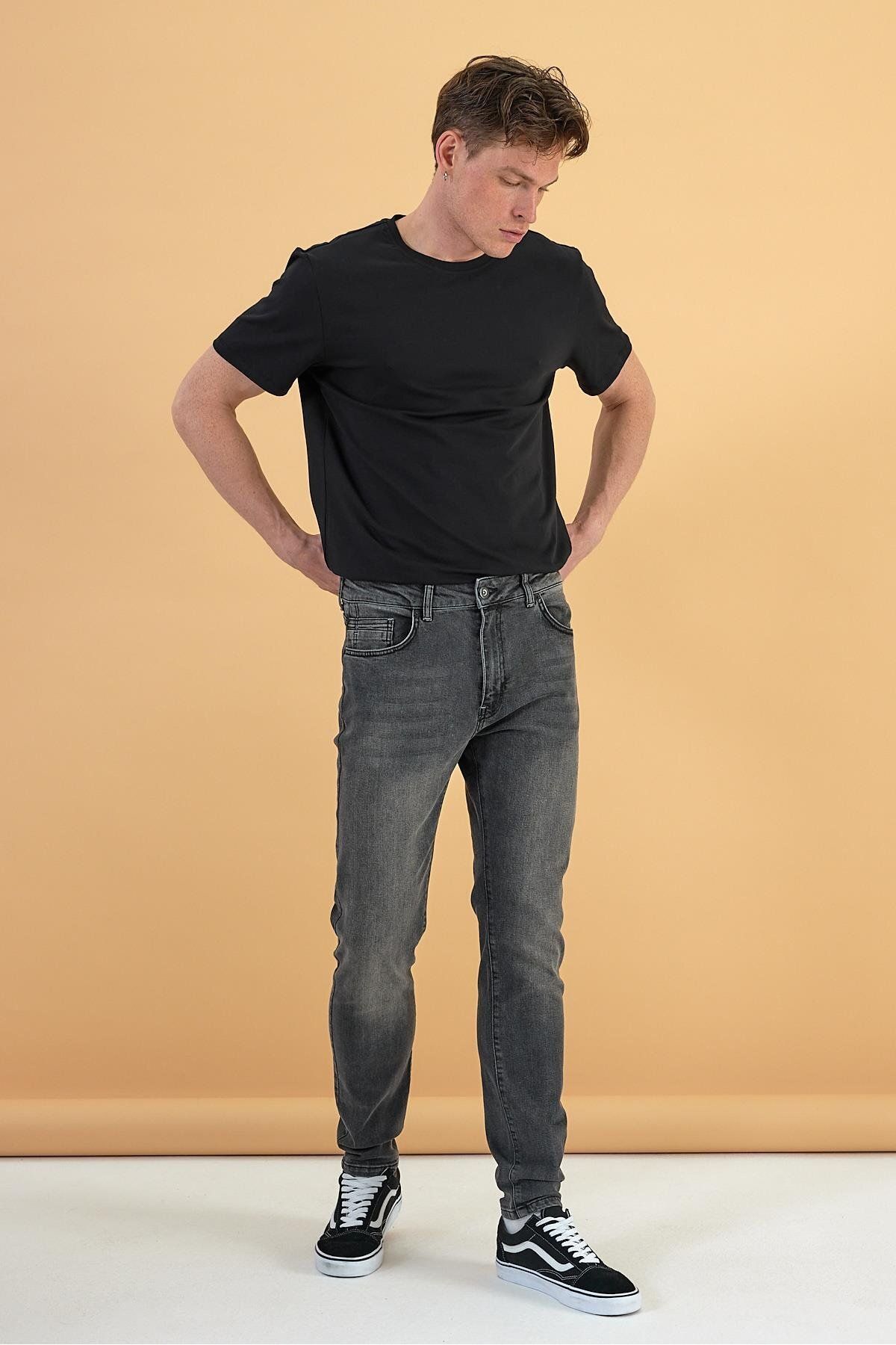 Erkek Smith Grey Tapered Fit Jean Pantolon