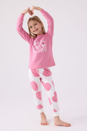 Kız Çocuk Pembe Pijama Takımı Image 2