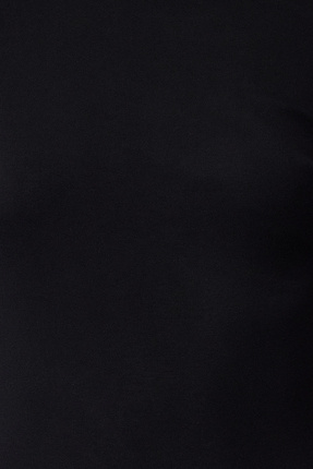 Siyah Düz Premium Yumuşak Kumaşlı Fitted/Vücuda Oturan Kayık Yaka Örme Bluz TWOAW24BZ00227 Image 3