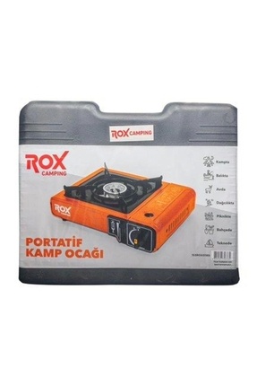 Camping 0189 Tekli Portatif Kamp Ocak - Turuncu, Rüzgarlıklı, Ekstra Gaz Girişli Image 4