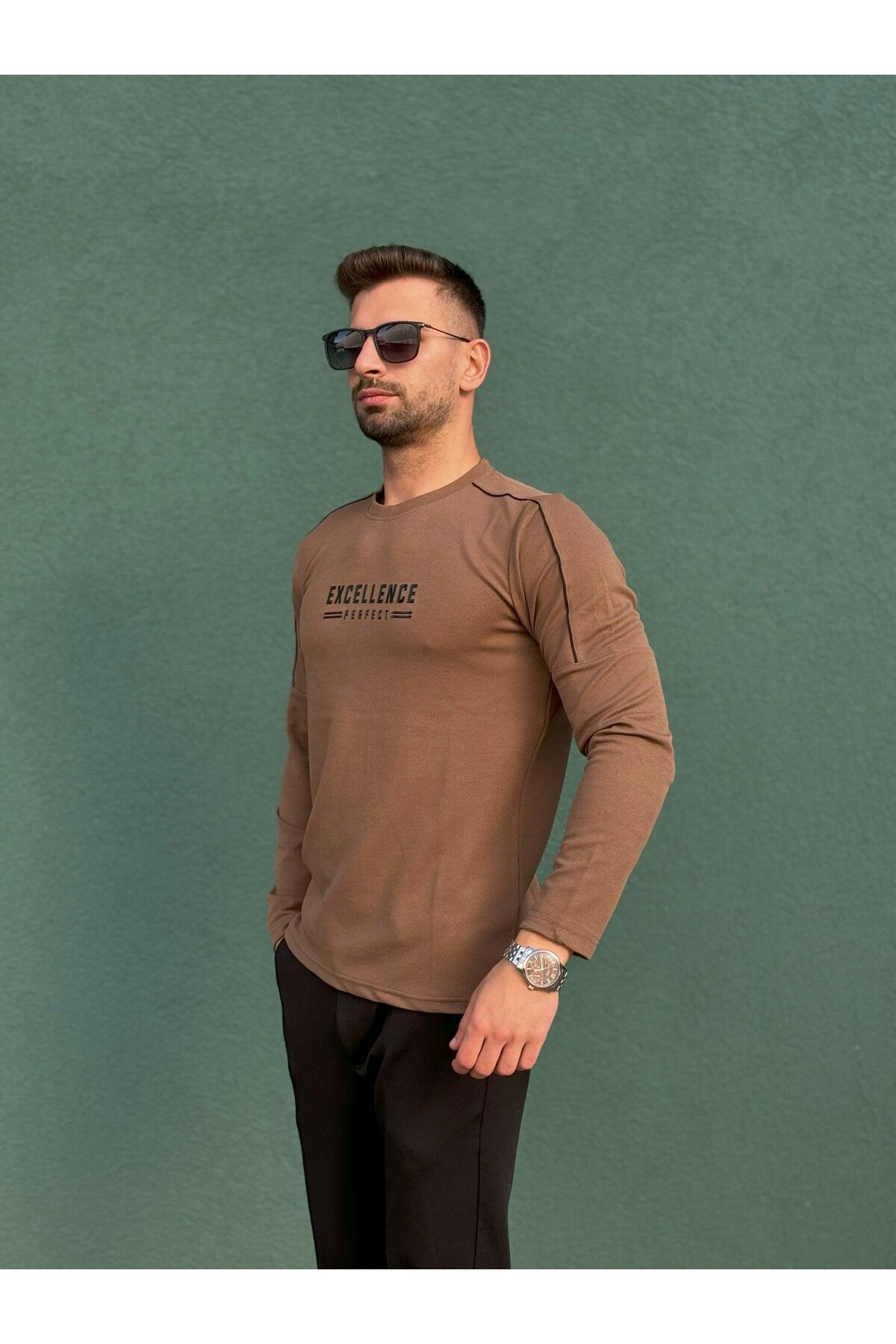 Baskılı Erkek Sweatshirt