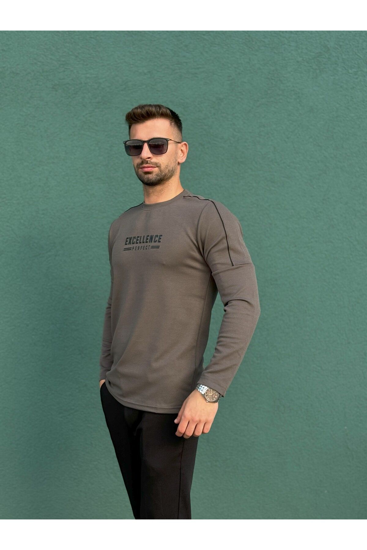 Baskılı Erkek Sweatshirt