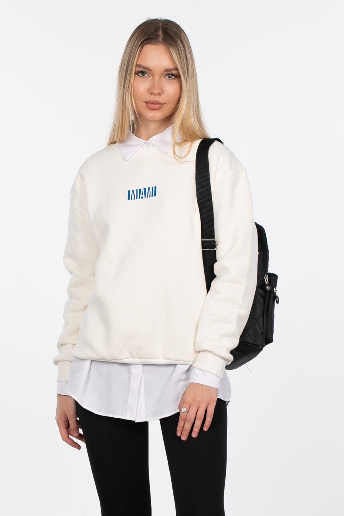 BARRELS AND OIL Miami BaskılıSweatshirt - Ekr...