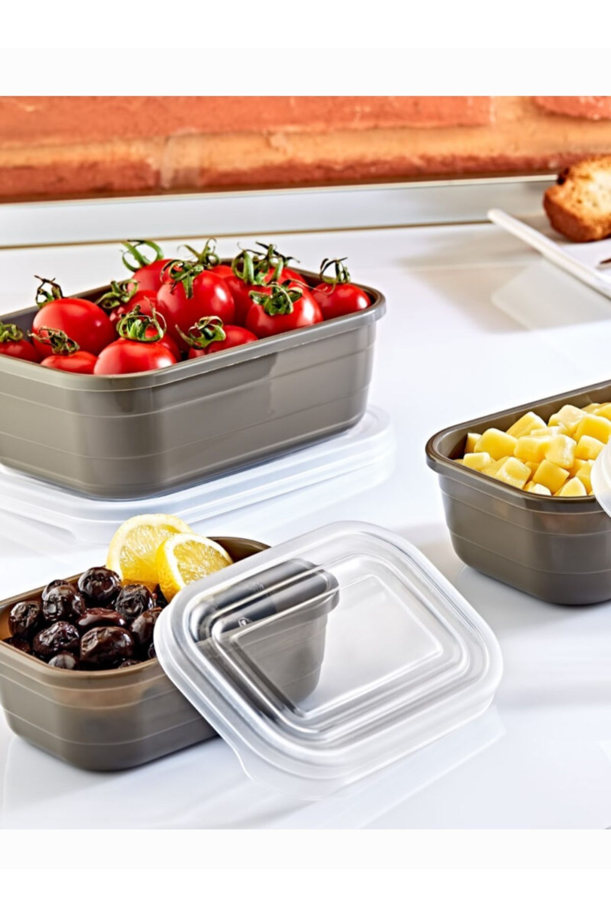 Smart ware 3’lü Saklama Kabı Set 1100ml 710ml 410ml