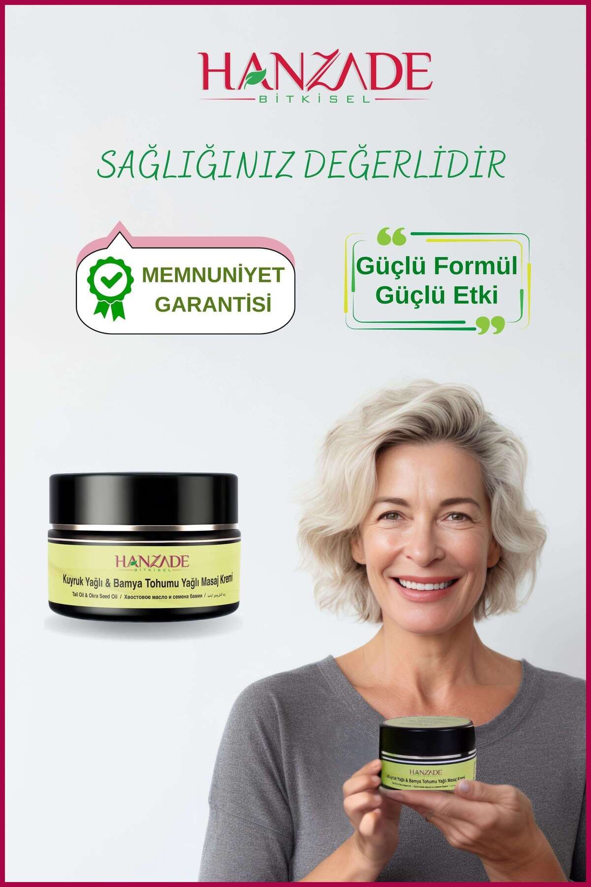 Kuyruk Yağı & Bamya Tohumu Yağlı Ağrı Masaj Kremi Kas Eklem 100 ml X 2 Adet Krem