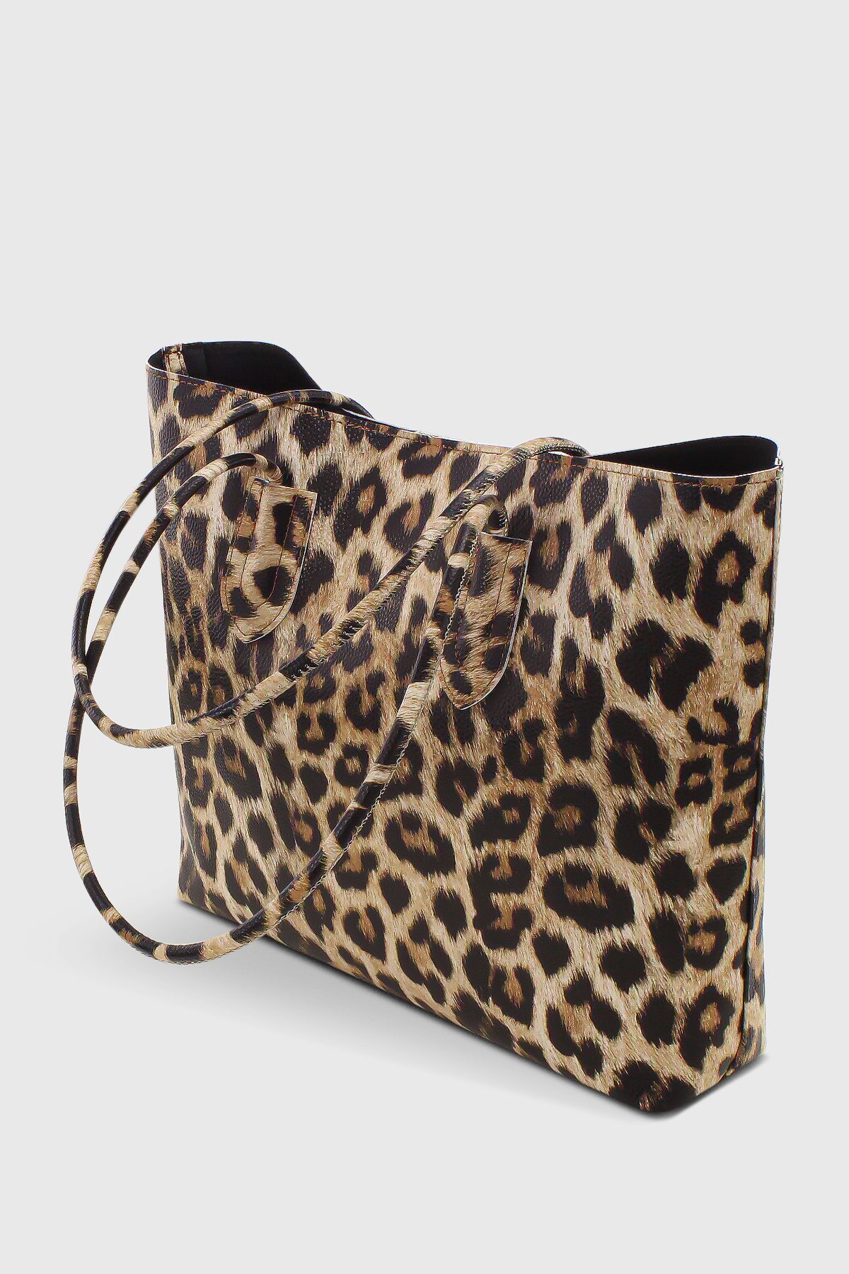 Leopar Desenli Retro Vintage Shopper Çanta 264