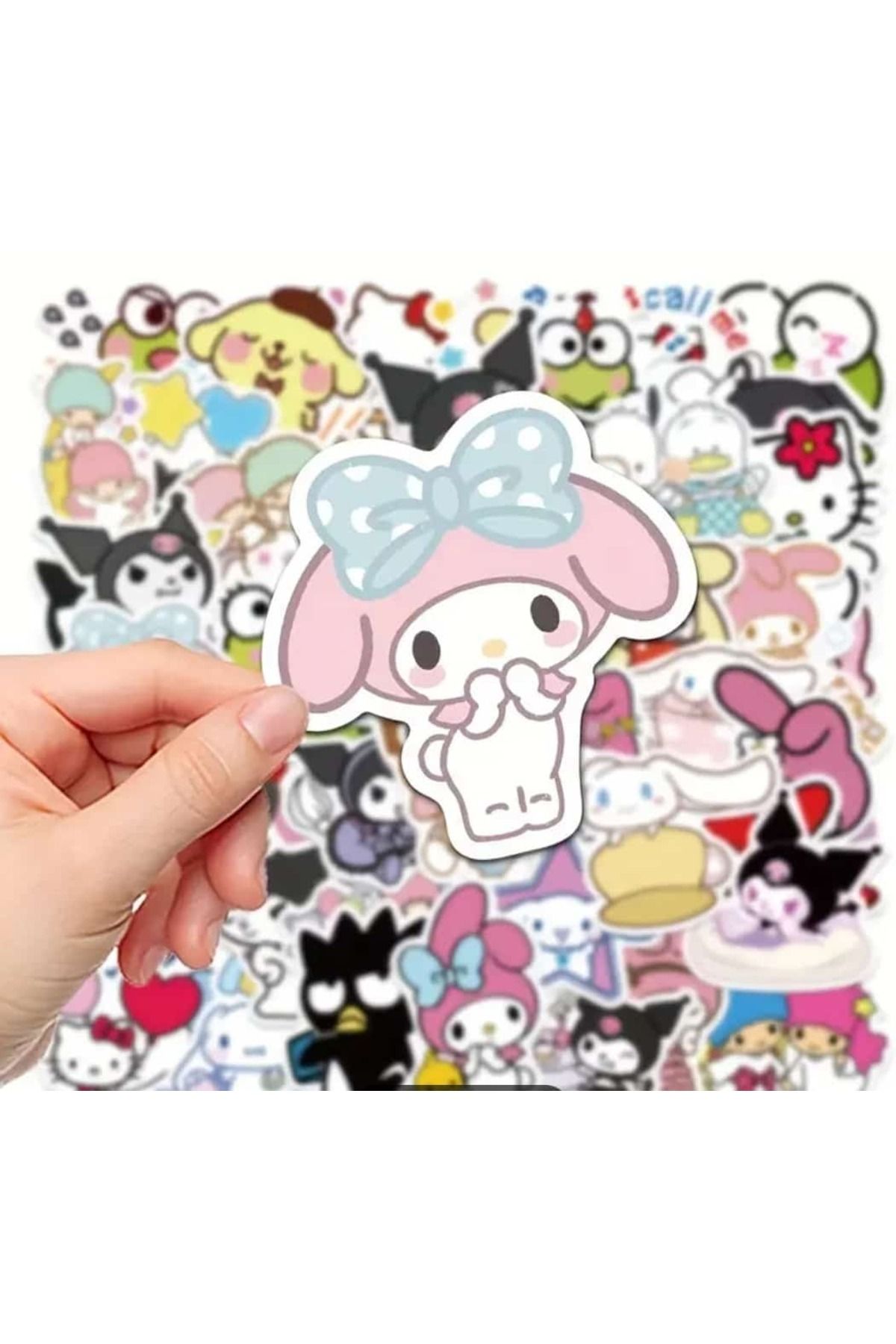 (50 adet) Sanrio Sevimli Stickerları Defter, Telefon, Bilgisayar ve Daha Fazlası İçin Çıkartmalar