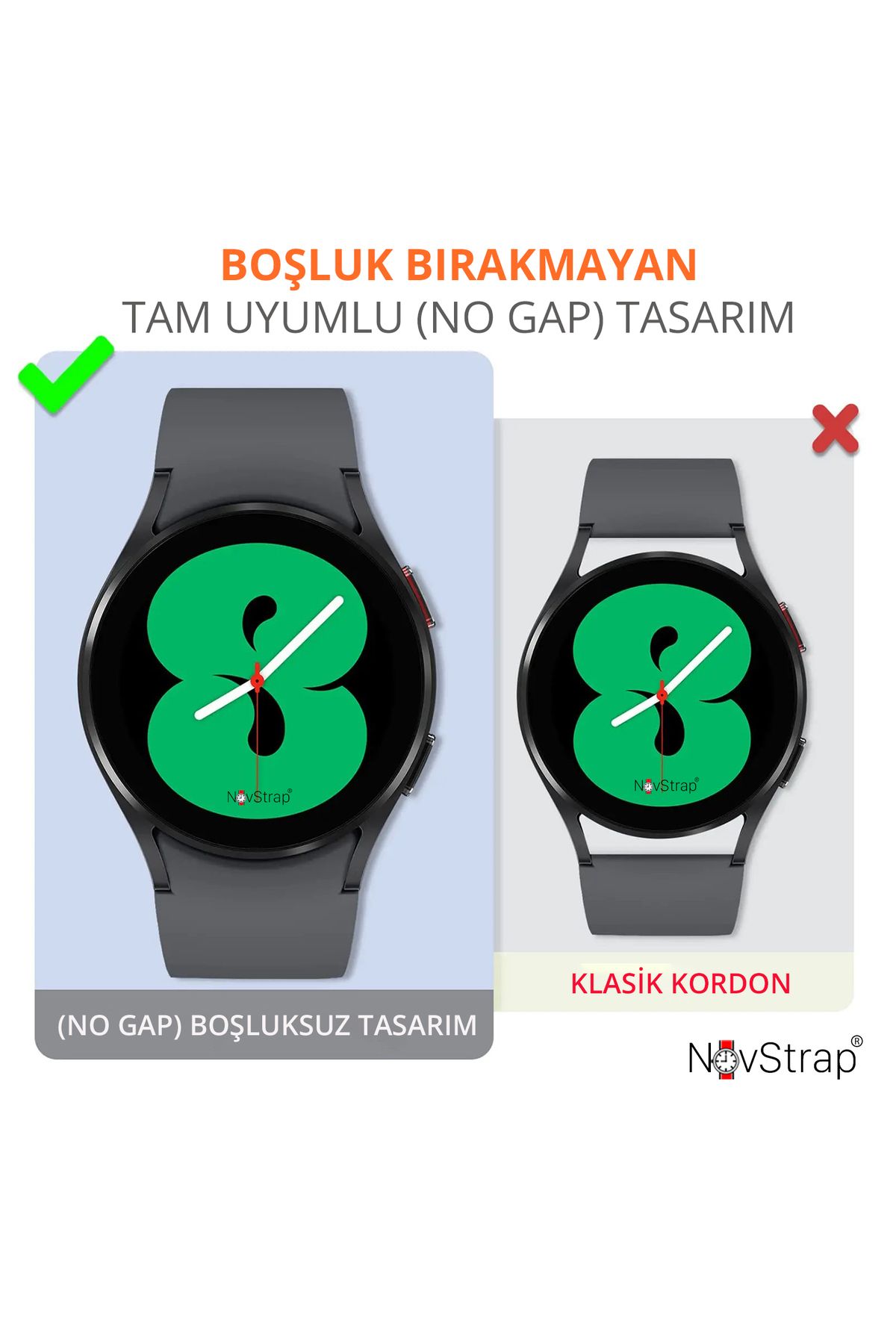 Samsung Galaxy Watch 7 6 5 Pro 4 Fe 40 42 43 44 45 46 47 Mm Uyumlu Kordon Tam Kapatan Pimli