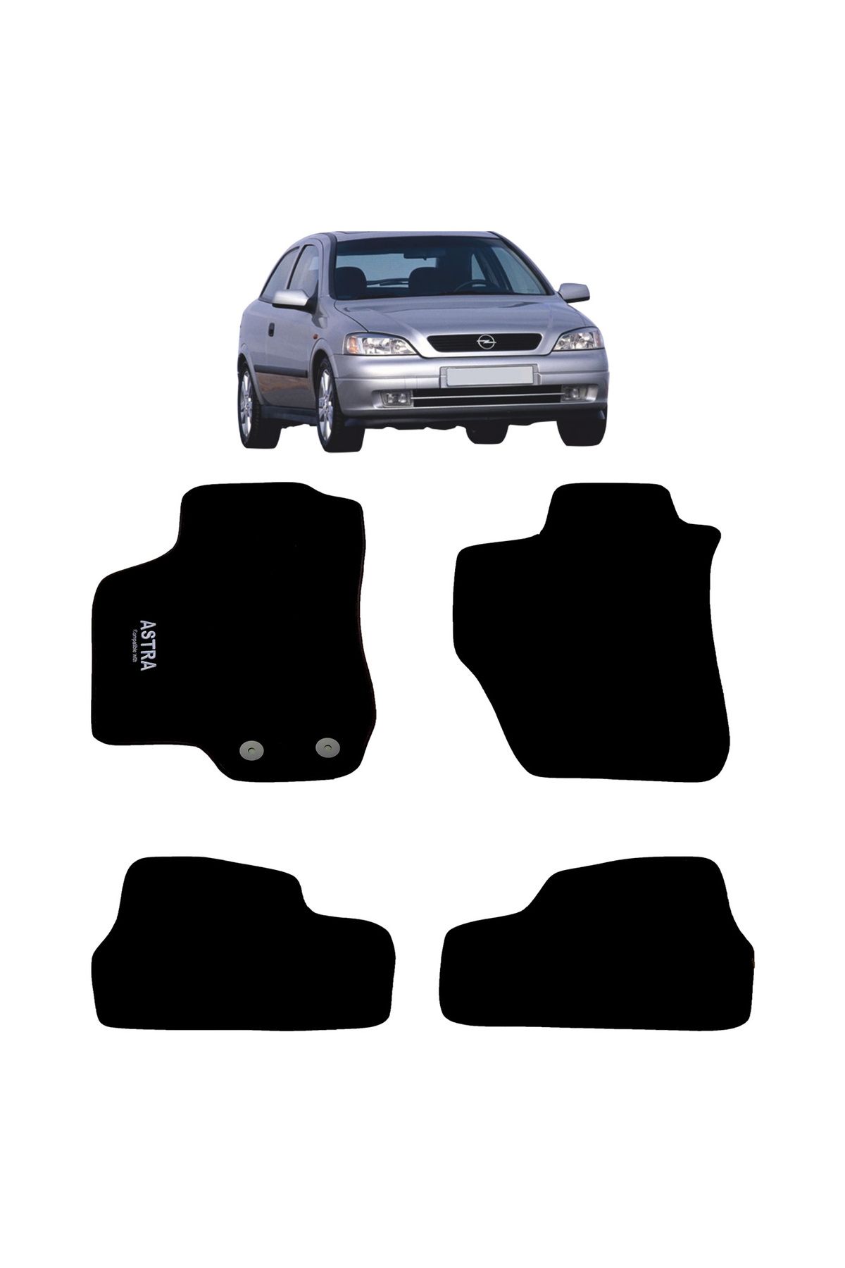 Rizline Opel Astra G1998-2004 Halı Paspas Siy...