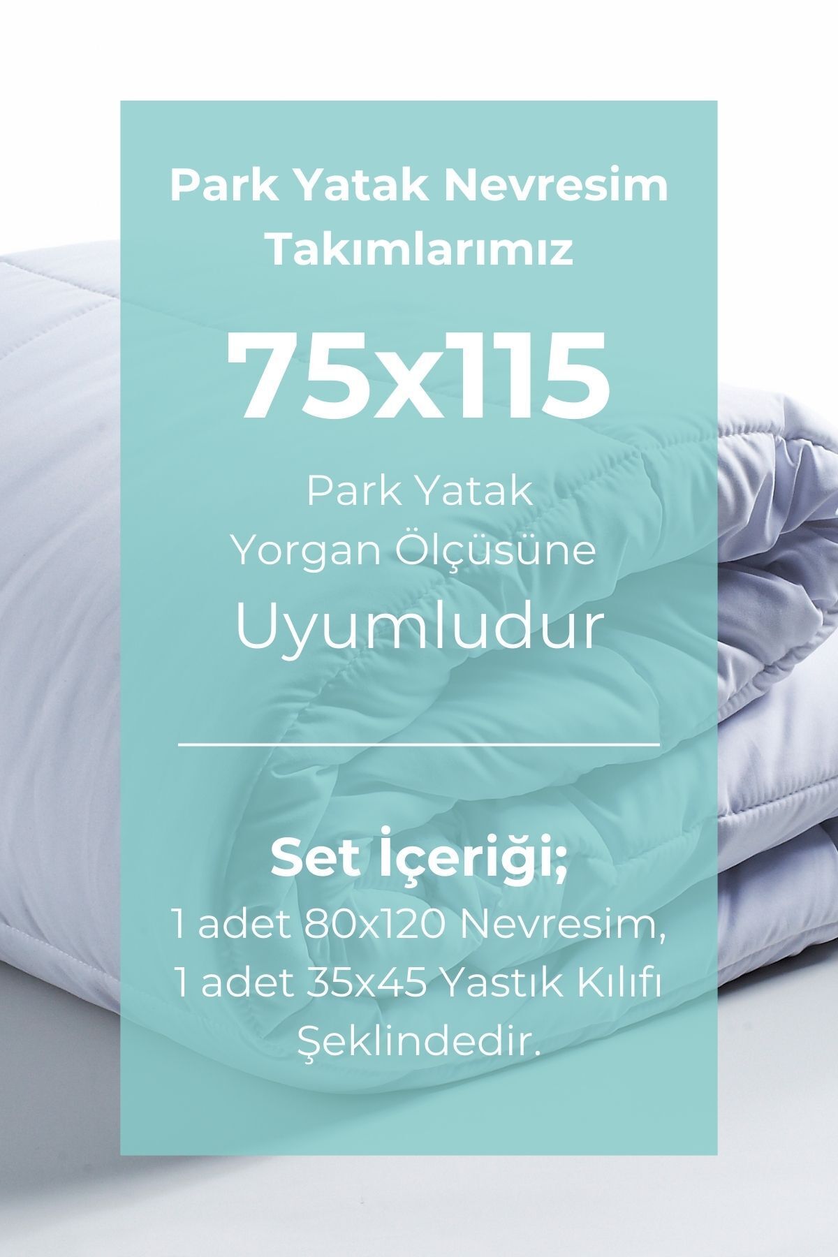 Park Yatak Beşik Nevresim Takımı (80x120) - Pure Baby Serisi - Sevimli Hayvanat Bahçesi