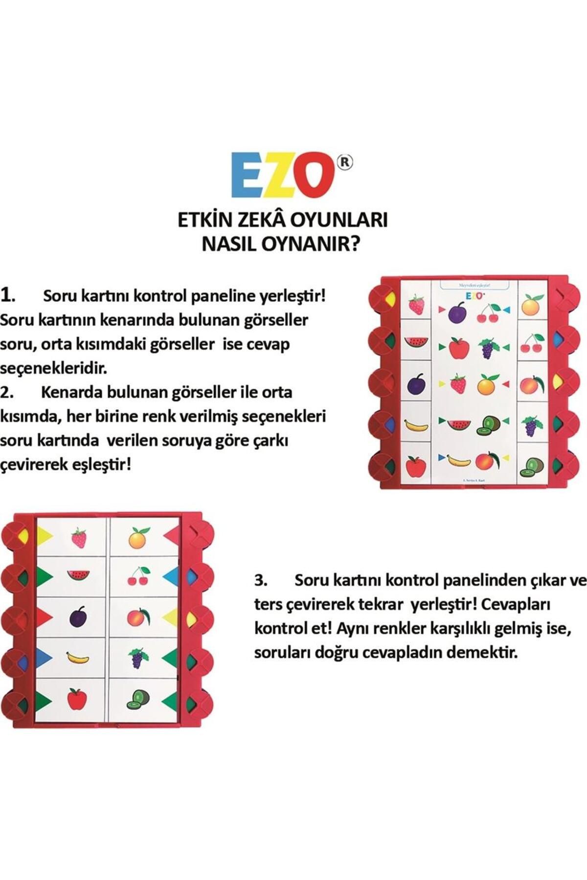 Ezo Etkin Zeka Oyunları 3-6 Yaş Ingilizce Kartlı