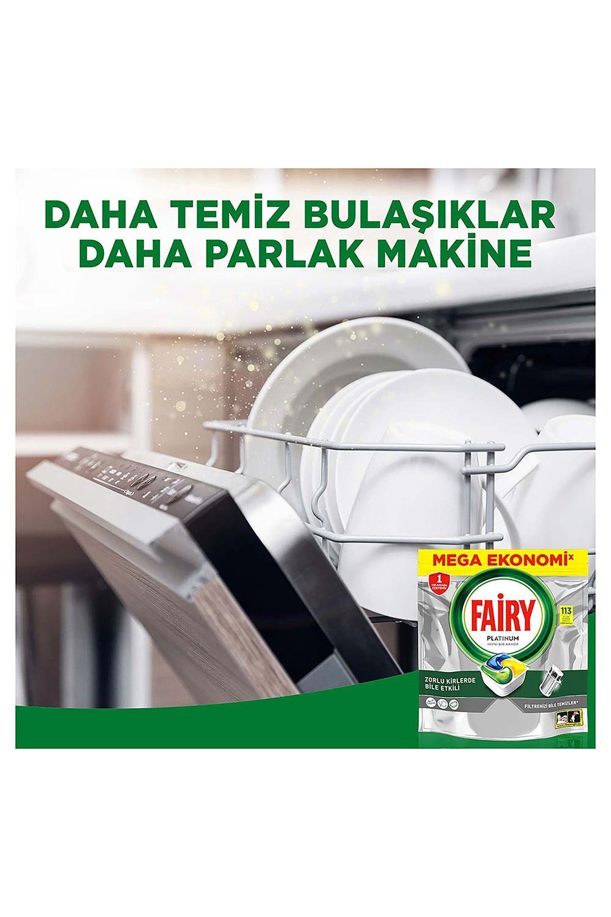 Platinum Bulaşık Makinesi 113 Yıkama Limon Kokulu