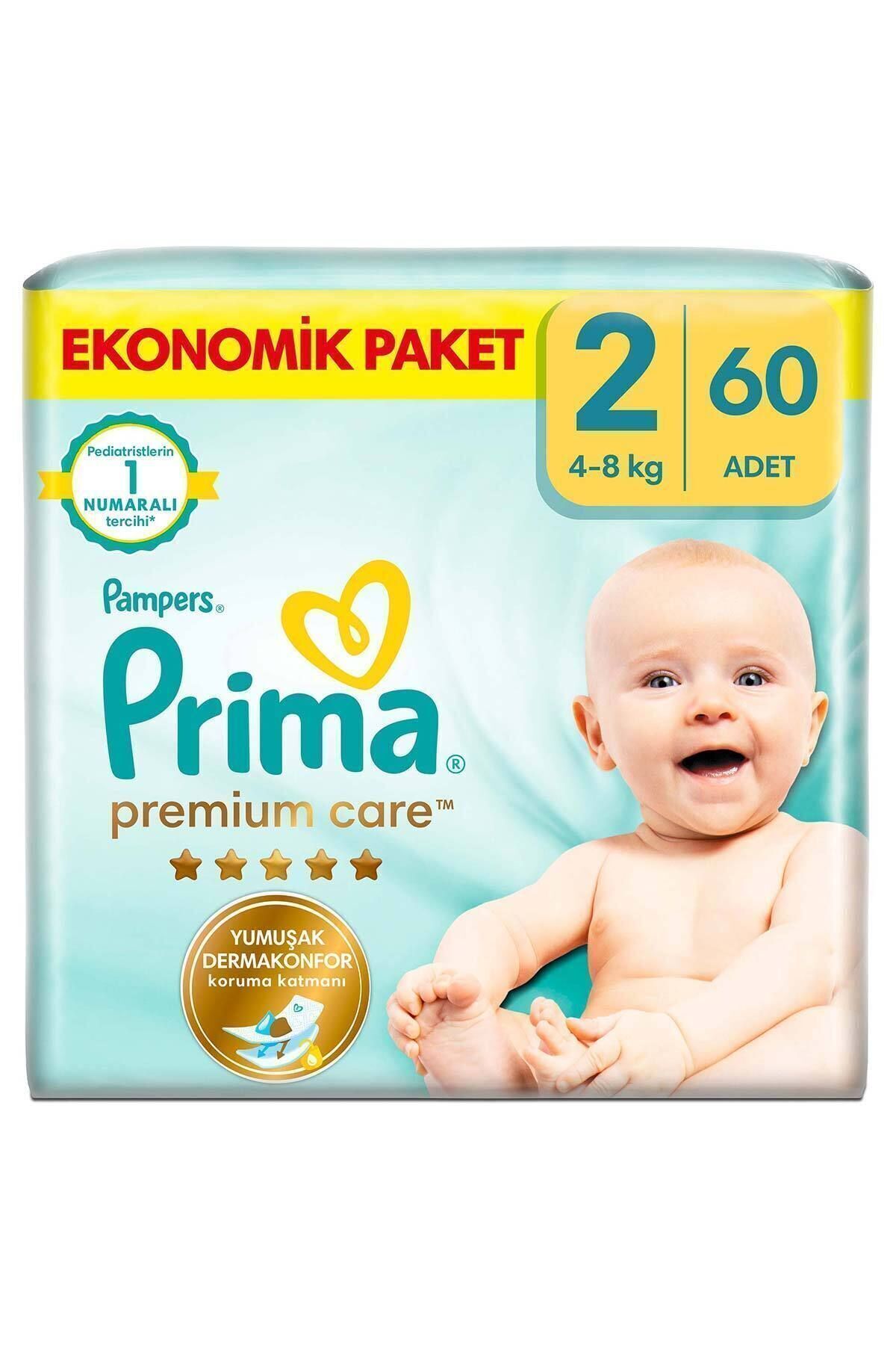 PrimaBebek Bezi Premium Care2 Beden 60 Adet E...