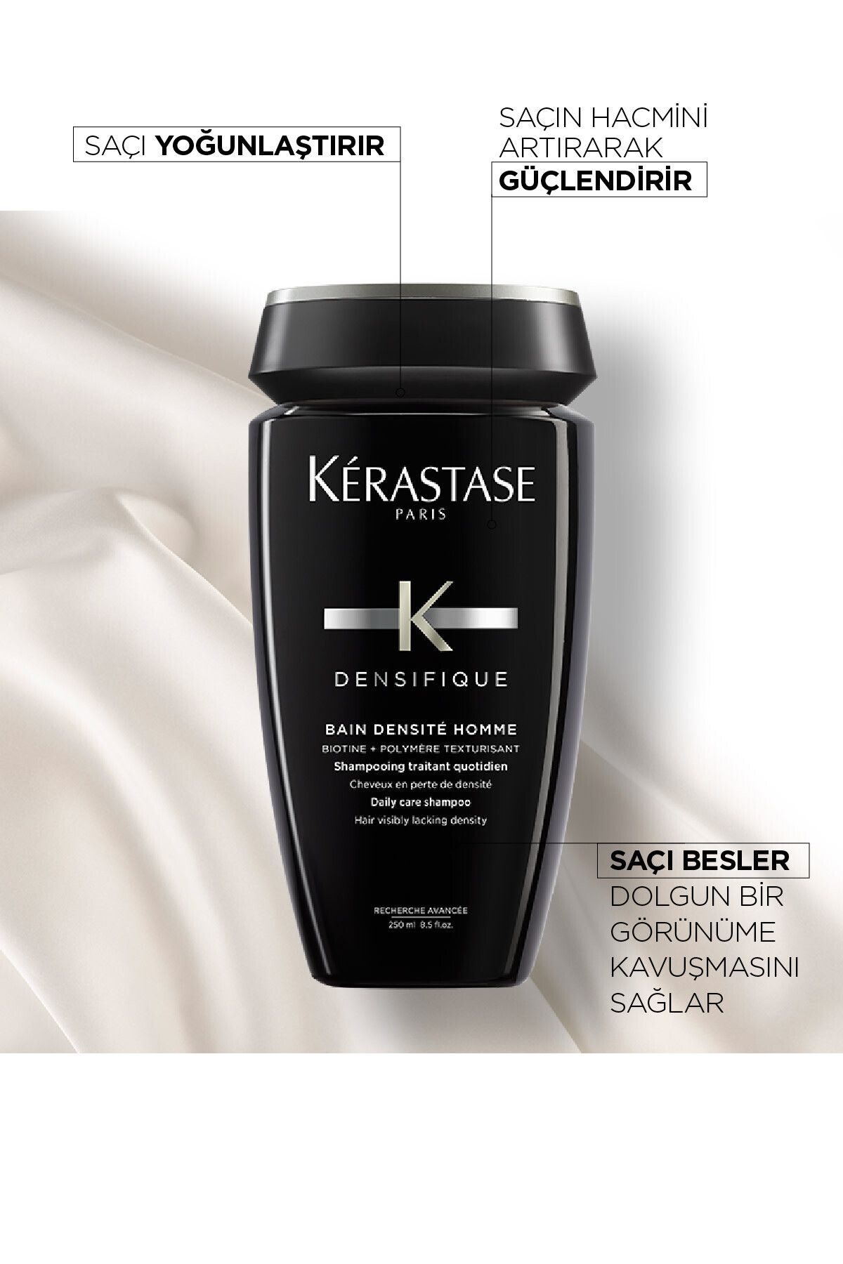 Densifique Bain Densifique Homme Erkekler Için Yoğunluk Kazandıran Şampuan 250ml