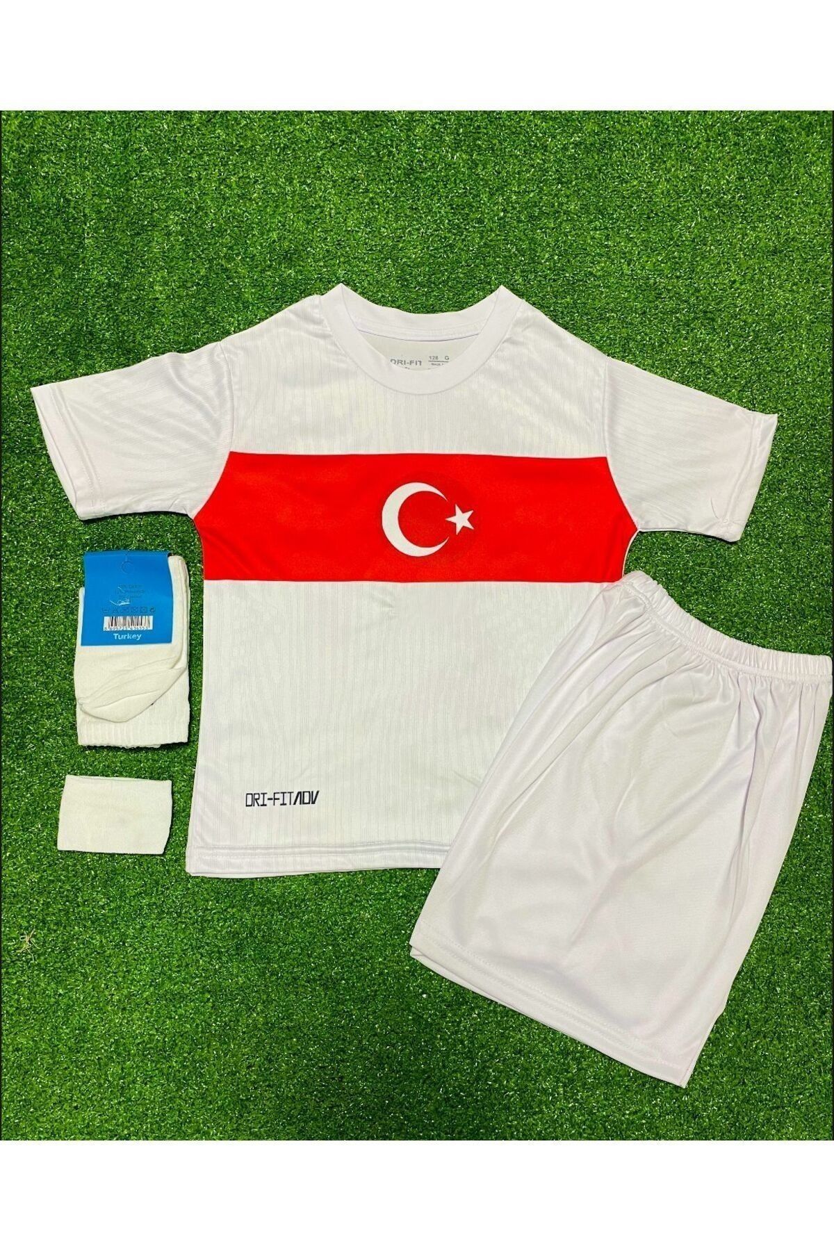 Türkiye Euro 2024 Barış Alper Yılmaz Çocuk Forması 4'lü Set (WHİTE)