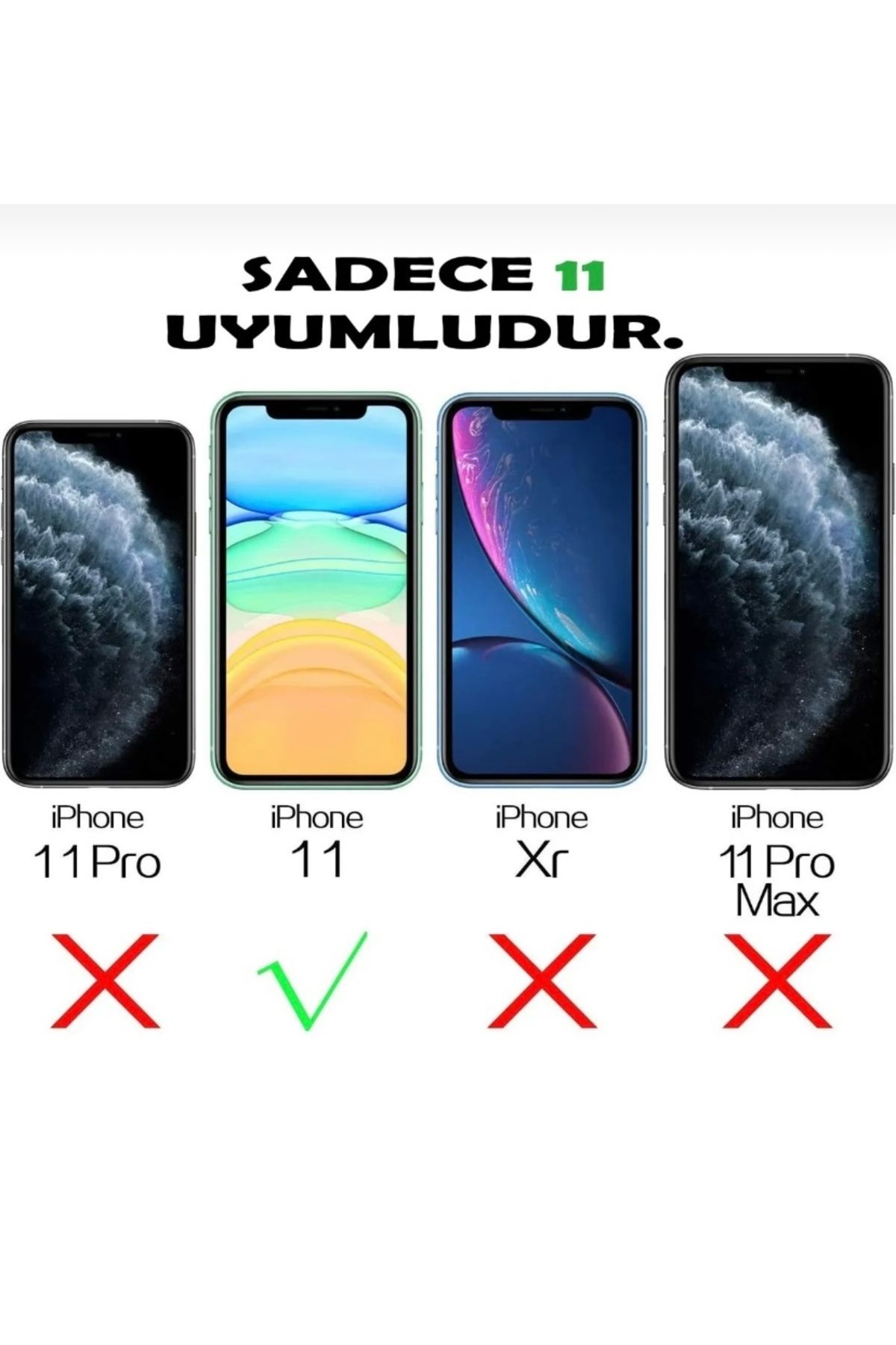 Iphone 11 Uyumlu Yaprak Desenli Hologram Kılıf