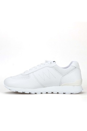 102 19250P-M %100 Hakiki Deri Peru Plus M Erkek Spor Ayakkabı BEYAZ Image 4