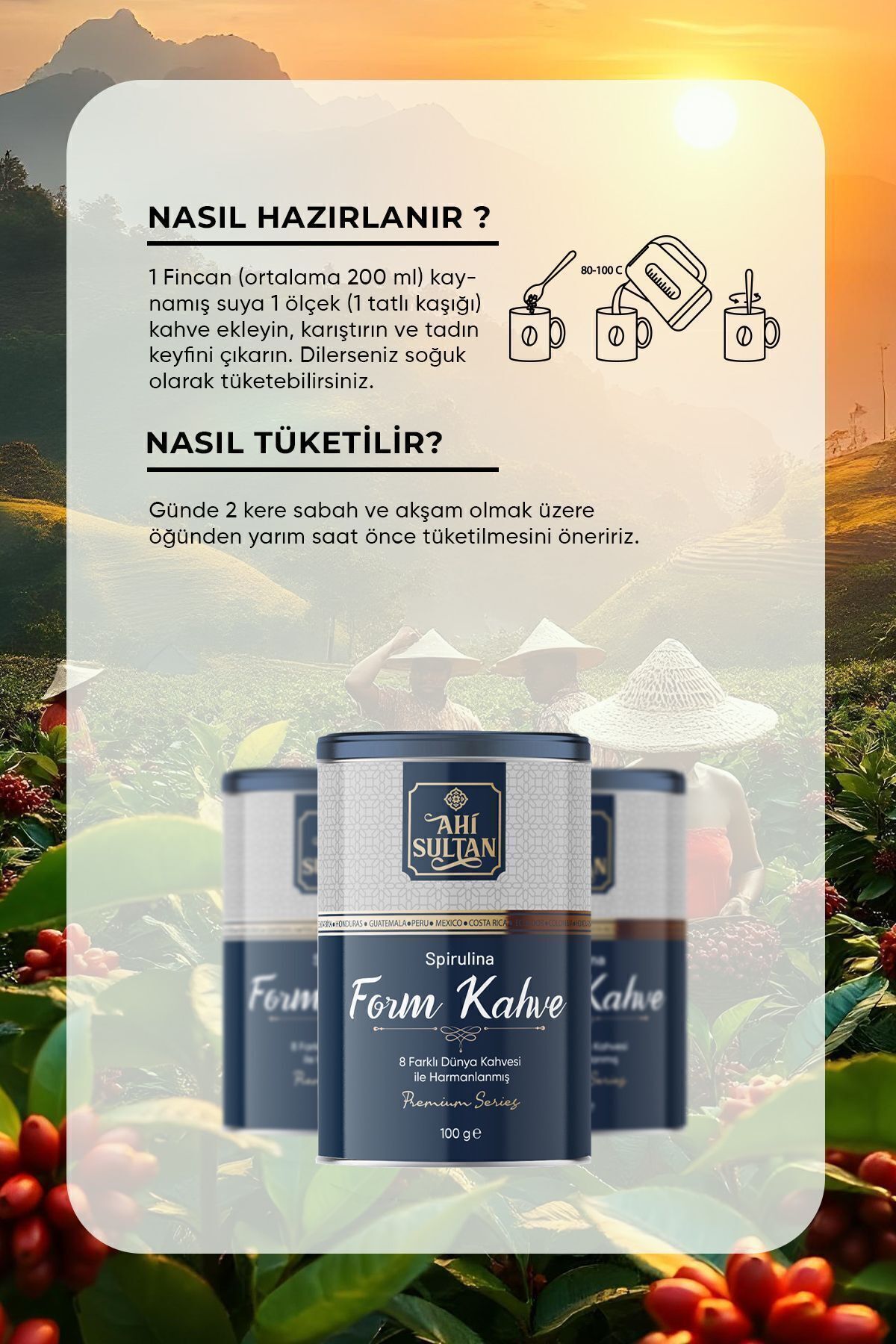 Form Kahvesi 8 Farklı Kahve Ve Spirulina Içerikli 100 G