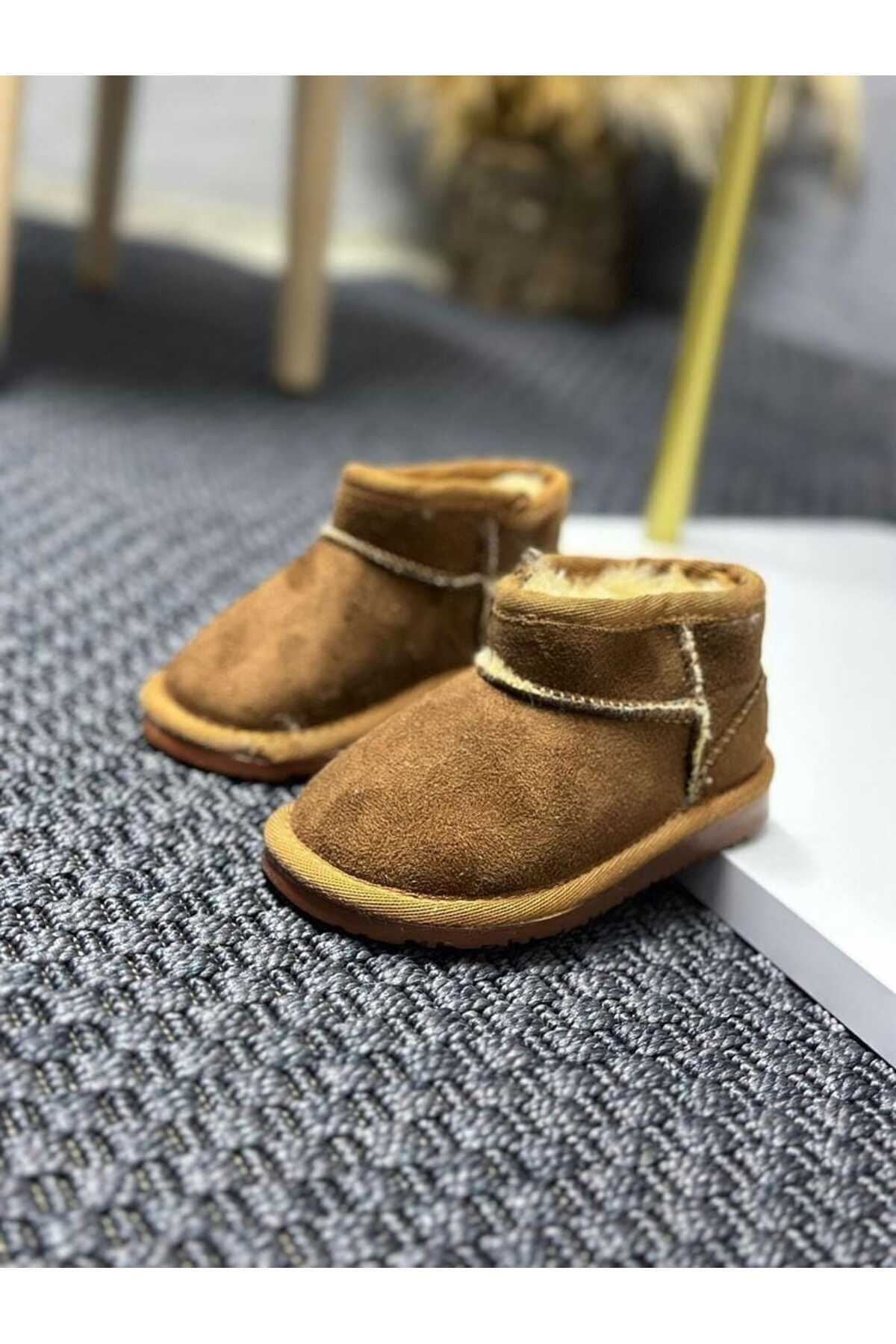 woltybaby Unisex Çocuk KalınTaban İçi Tüylü G...