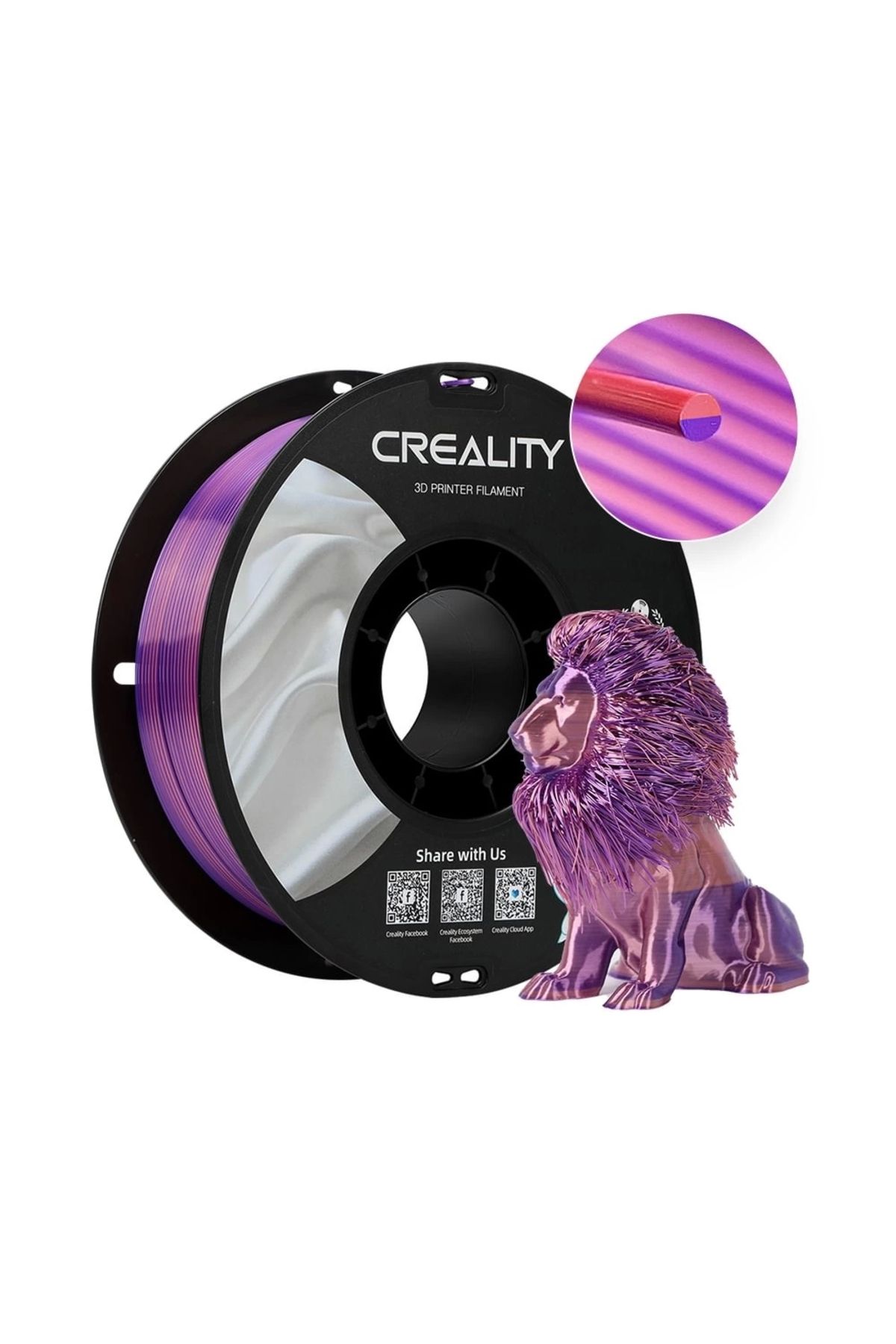 Creality Cr-silk FilamentPembe Mor Çift Renk