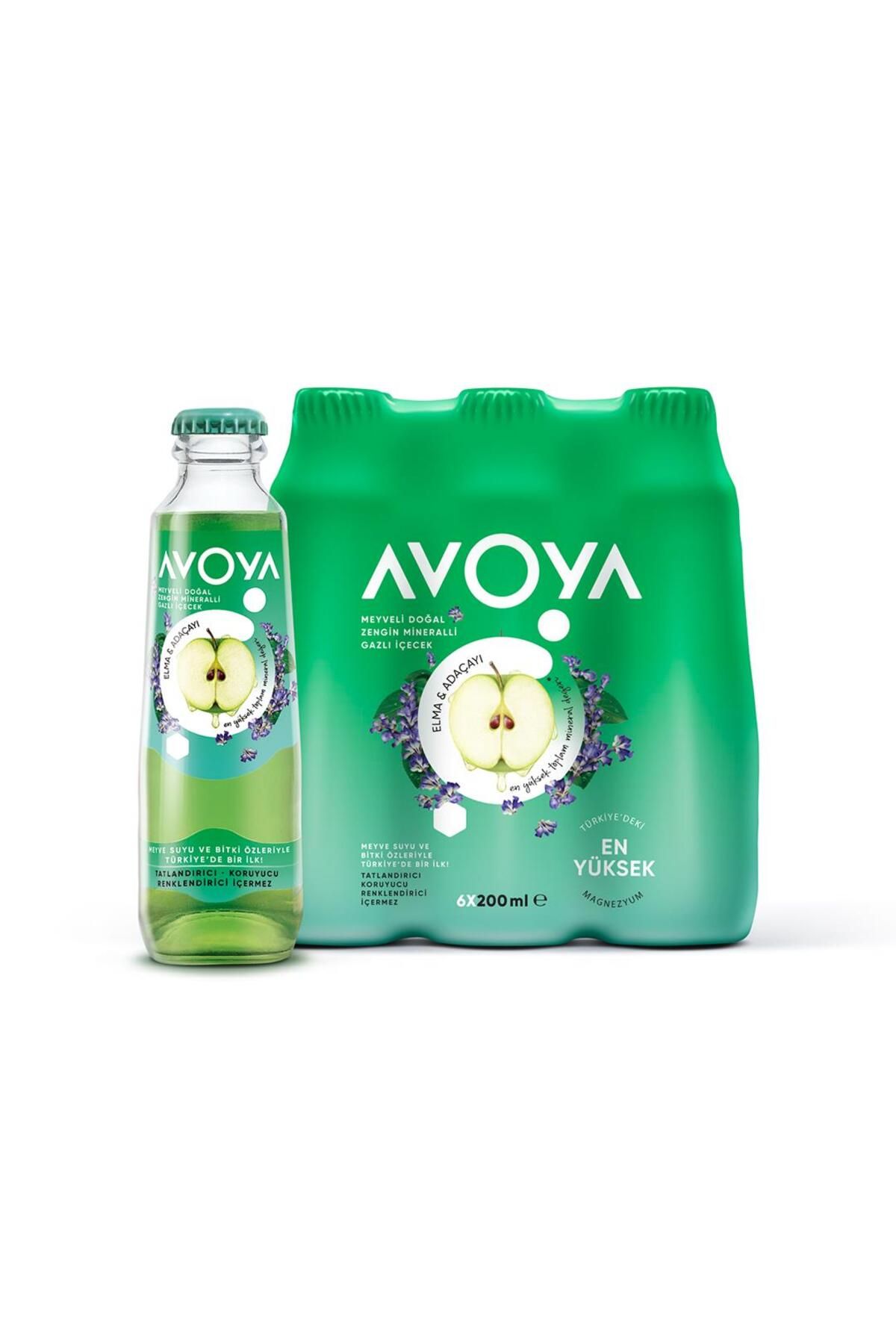 AVOYA 6'LI ELMA&ADAÇAYI MADENSUYU 200 ML