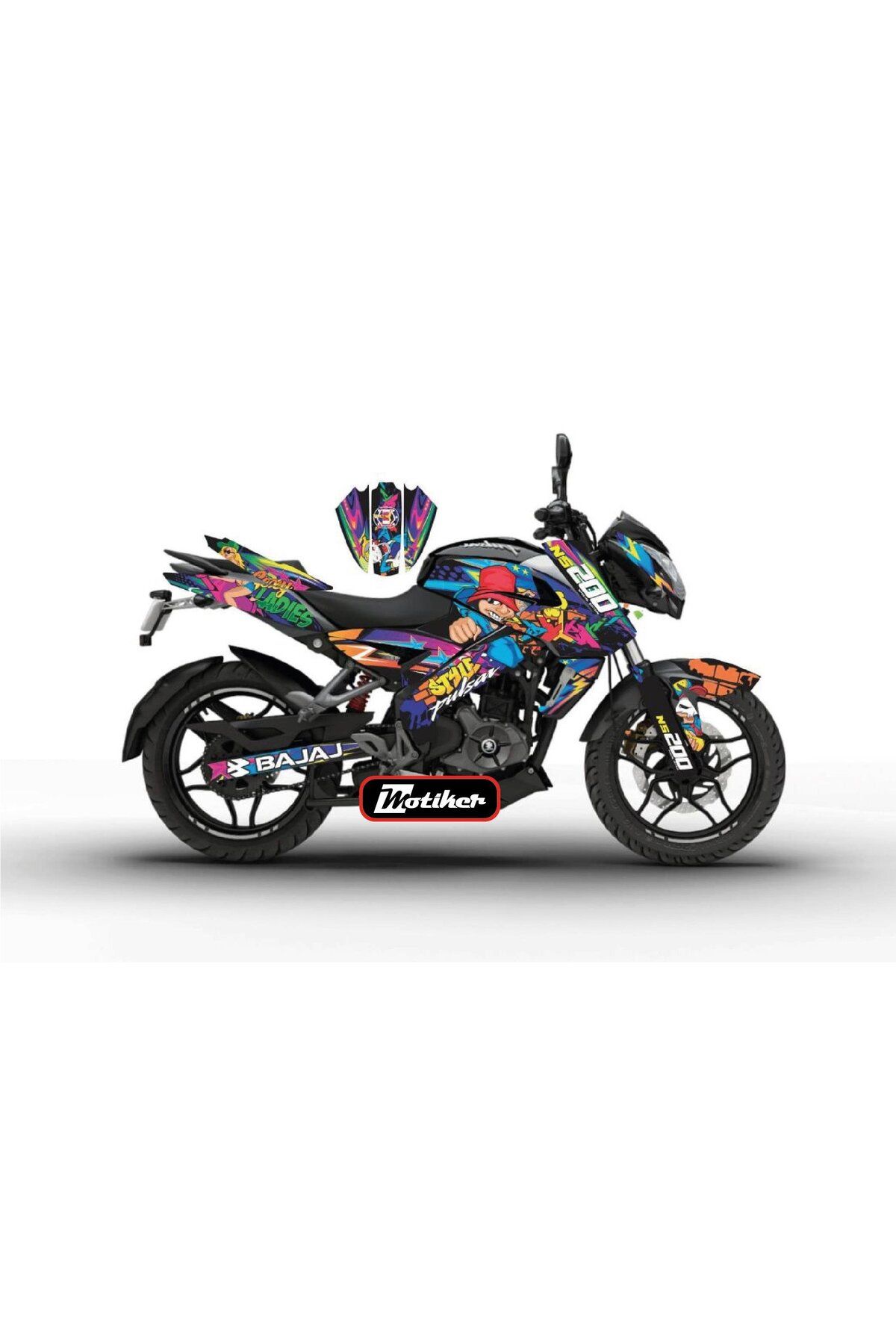 Motiker BAJAJ NS200 StickerStar Style Kaplama...