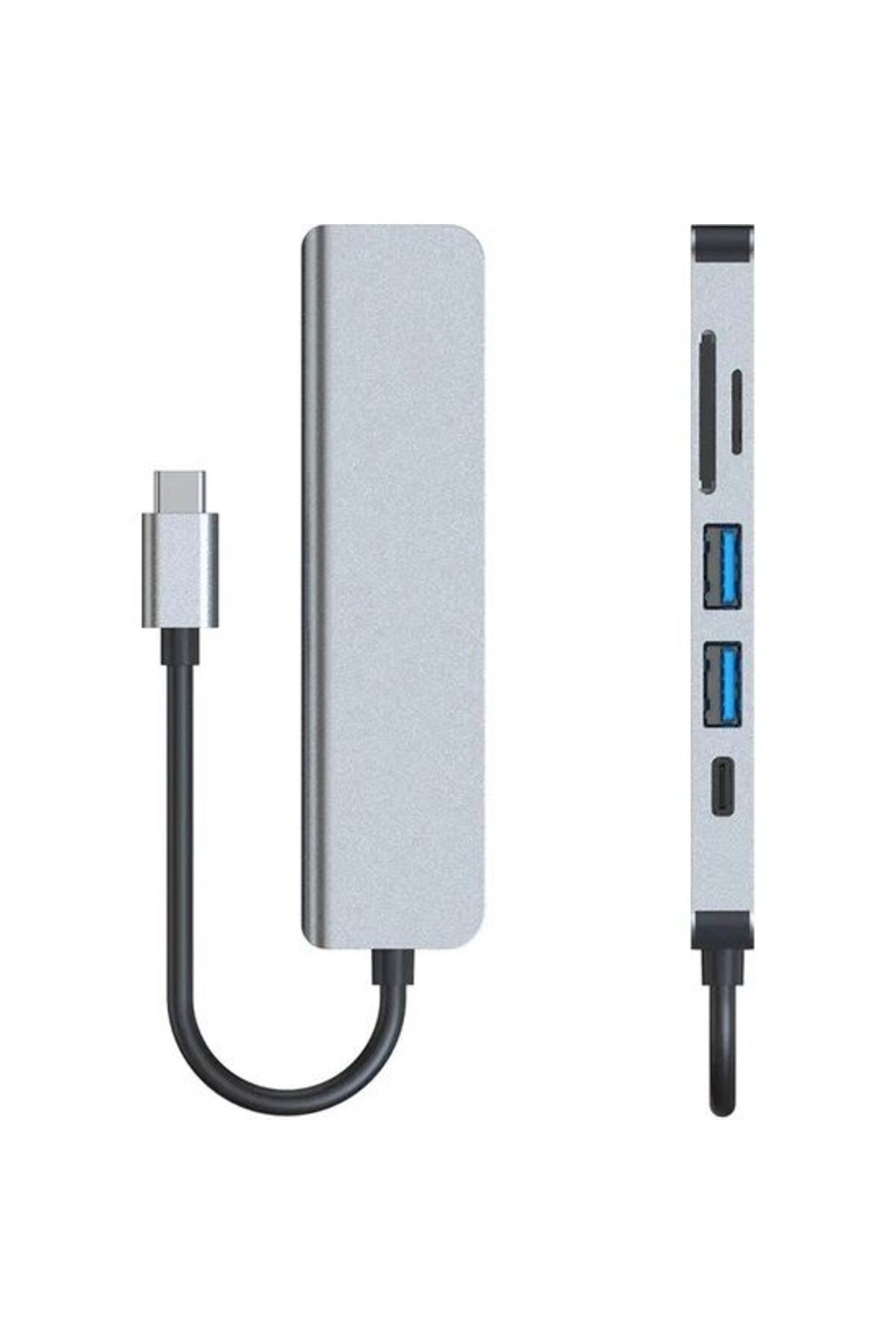 Hc13c 6'lı Usbtype-c Dockıng Statıon (GİRİŞ:TİP-C=>ÇIKIŞ:2*USB3.0 HDMI SD MİC.SD TİP-C)