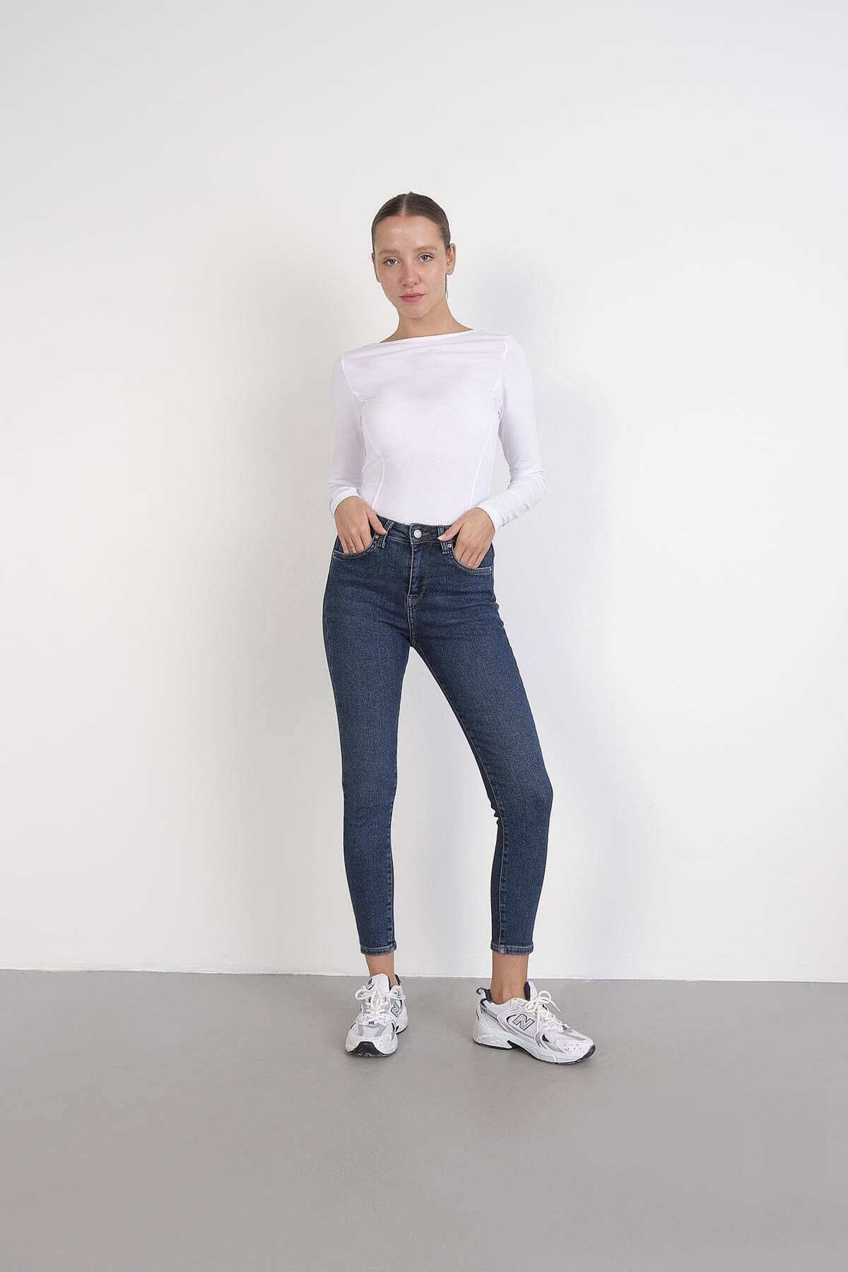 AddaxYüksek Bel Skinny JeanPantolon Pn8572-pn...