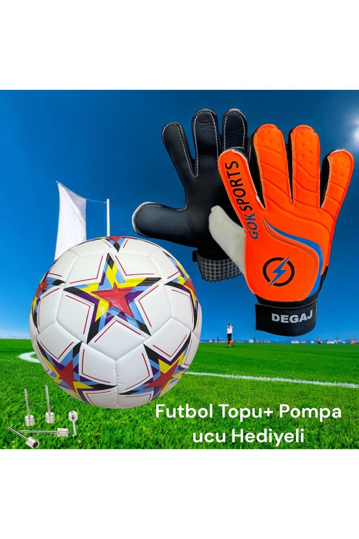 DEGAJ Yetişkin Big Çocuk Kaleci Eldiveni Junior Kidz Goalkeeper Gloves Bilek Bandajlı Eldiven